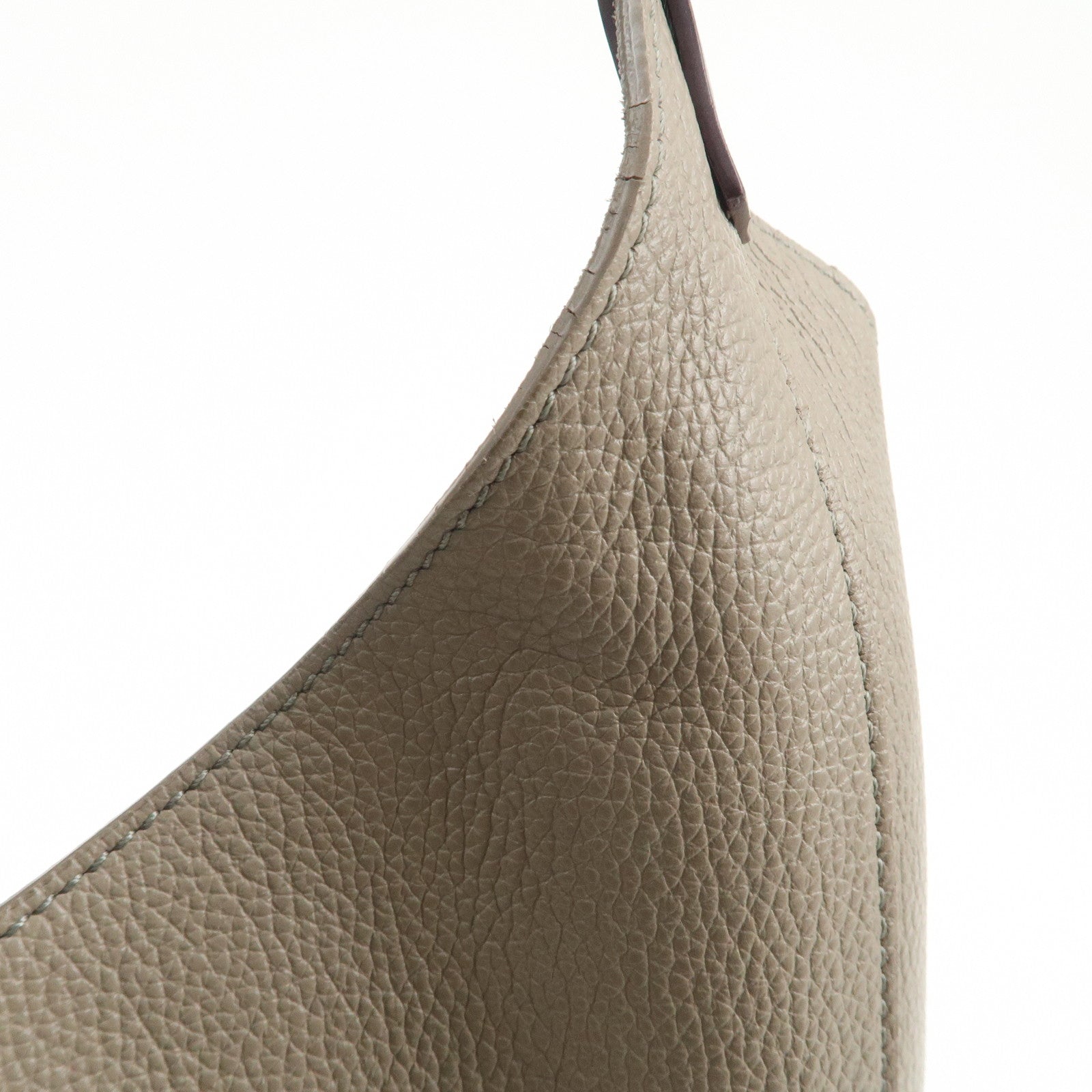 Chloe Marcie Grain Calf Leather Hobo Bag Shoulder Bag Motty Grey