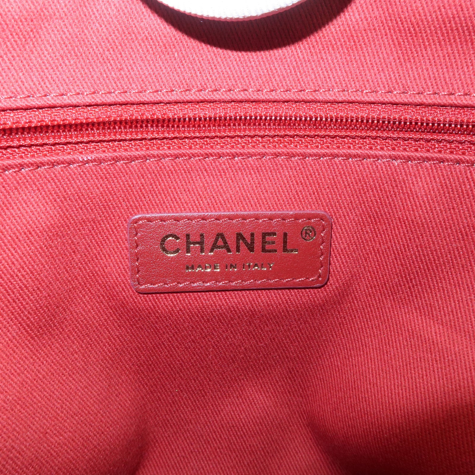 CHANEL Leather Tweed Deauville MM Shoulder Bag Tote Bag Ivory