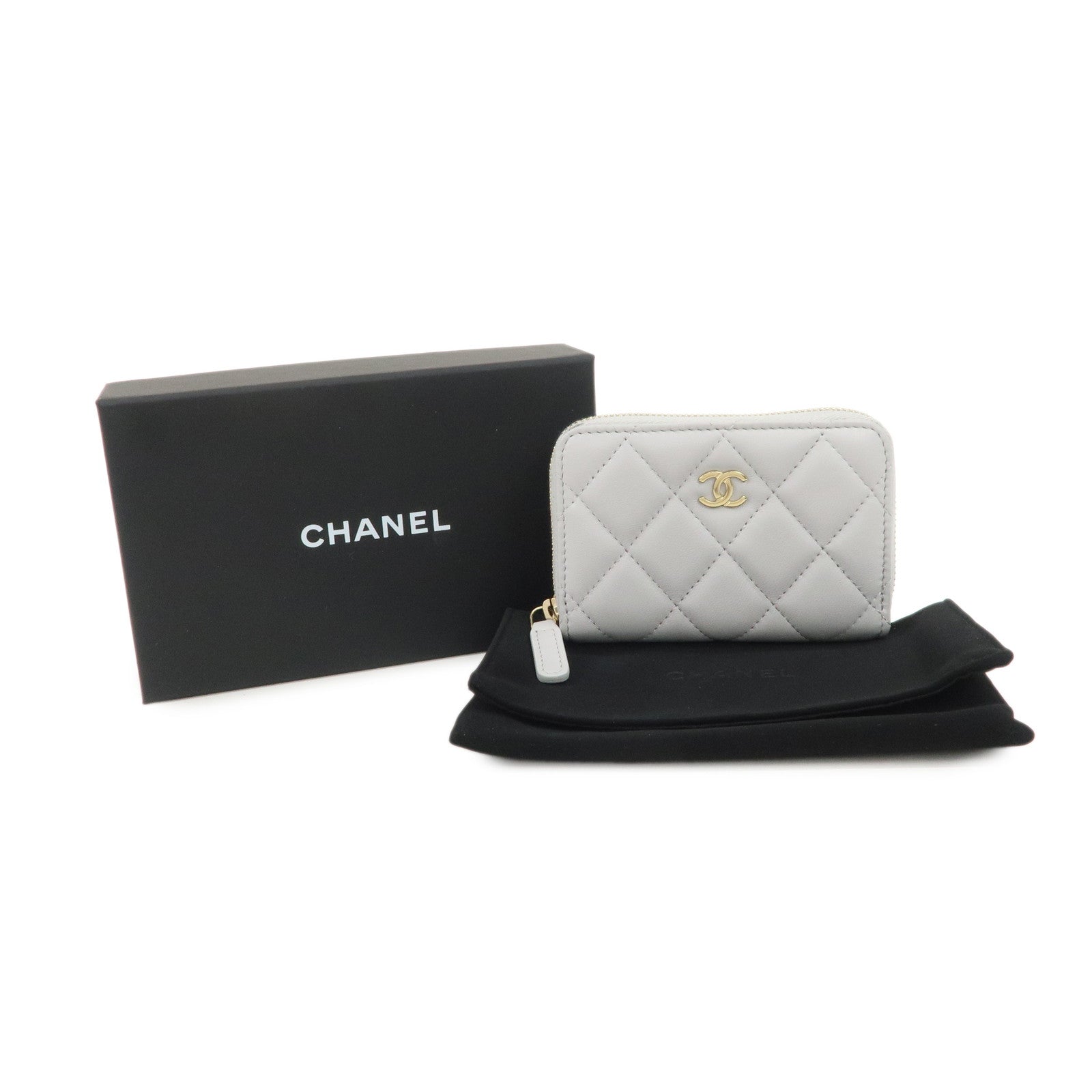 CHANEL COCO Mark Matelasse Classic Round Zippy Coin Purse AP0216