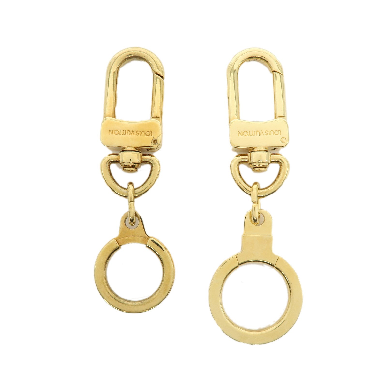 Louis Vuitton Set of 2 Ancre Metal Bag Charm Key Ring Gold M62694