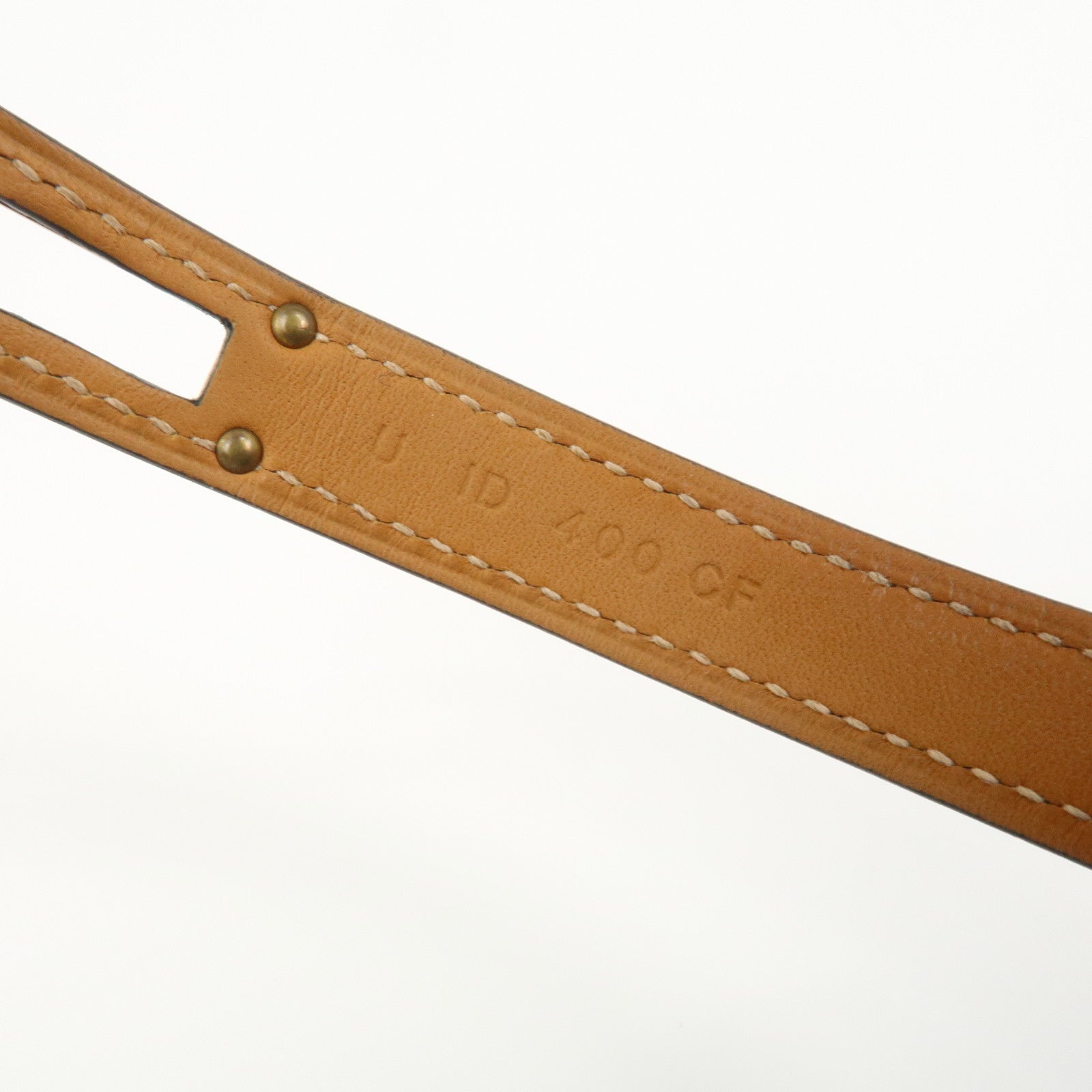 HERMES Kelly Double Tour Bracelet Bangle U Stamped Black Gold