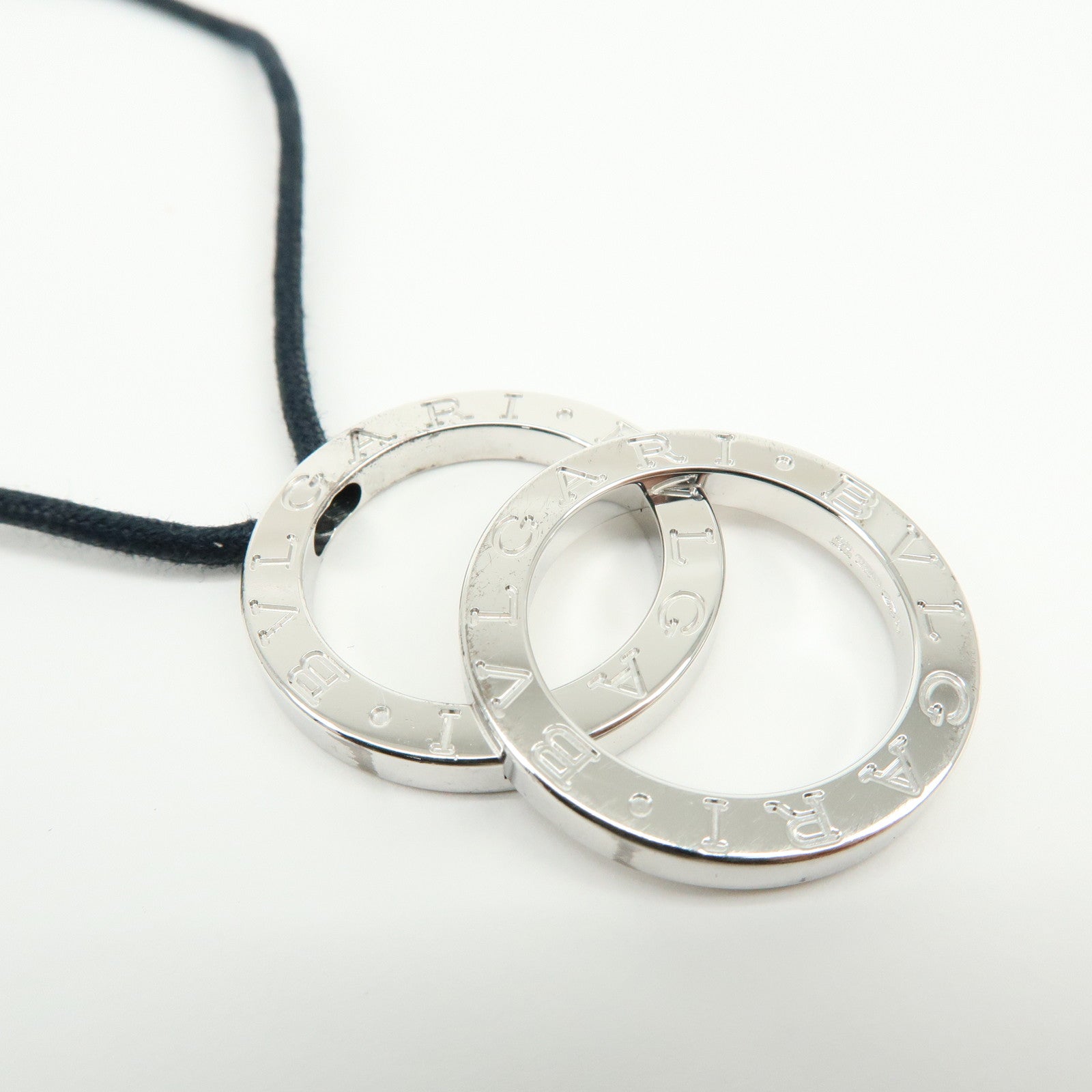 BVLGARI B-zero1 Double Ring Code Necklace SV925 Silver