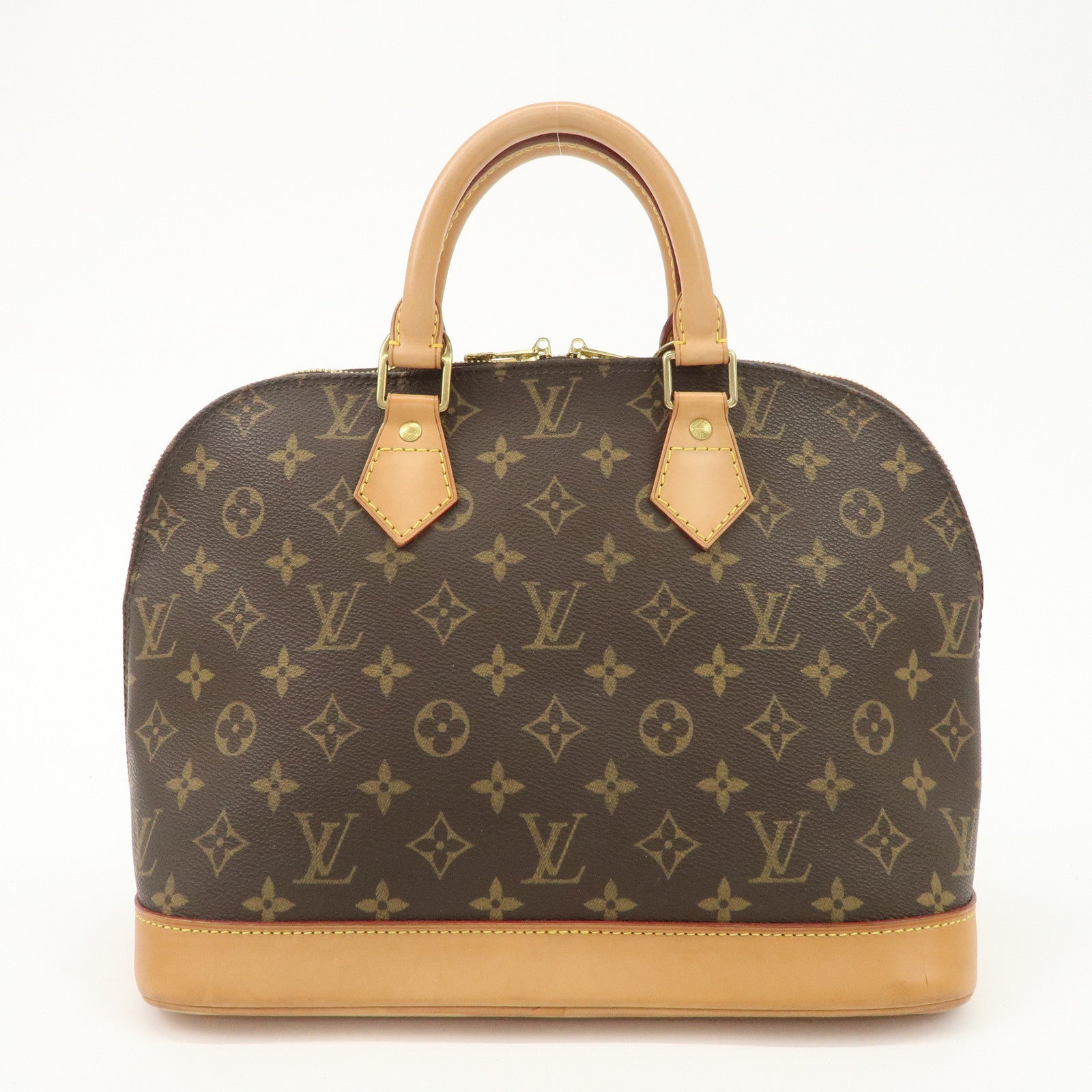 Louis Vuitton Monogram Canvas Alma Hand Bag Brown M51130 Used