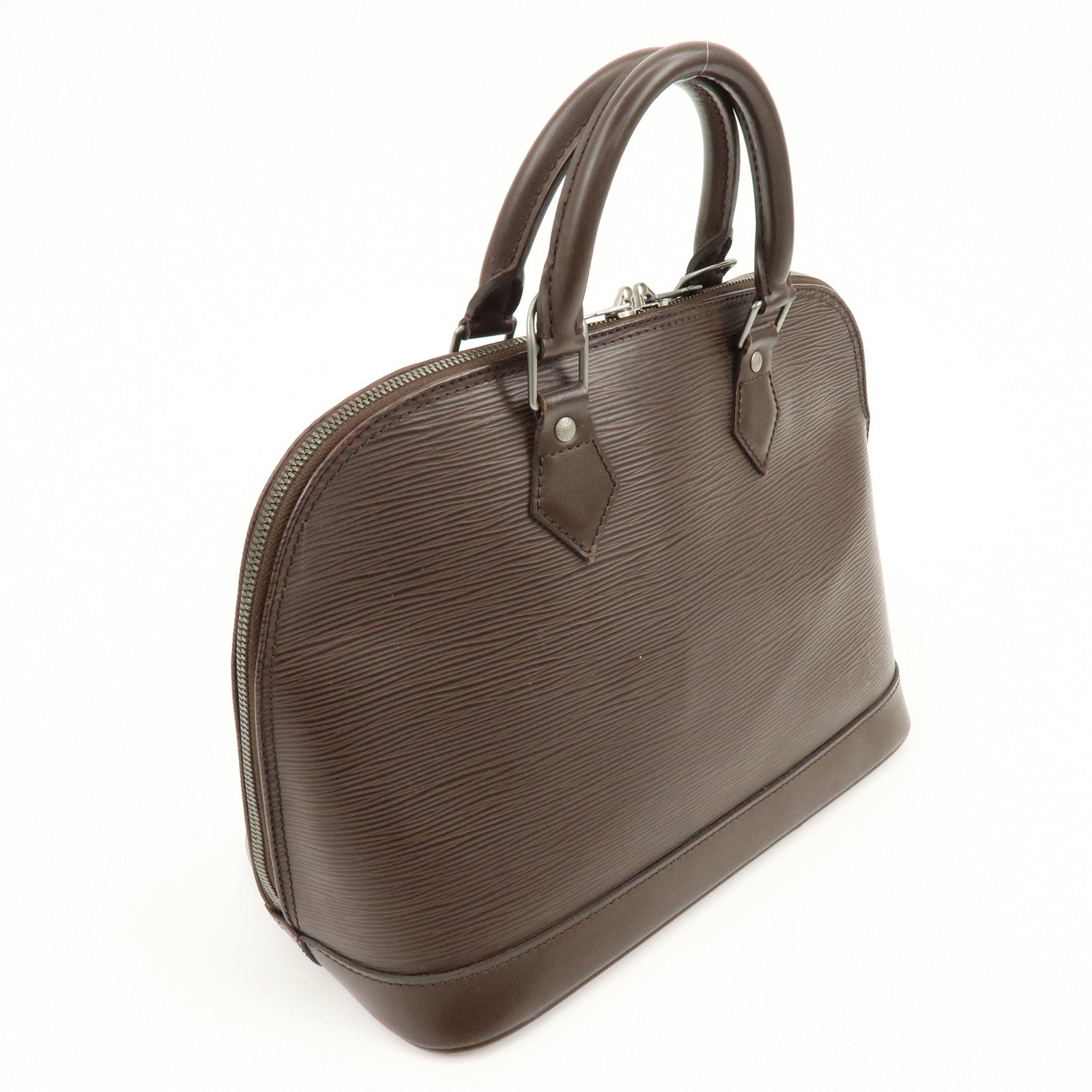 Louis Vuitton Epi Leather Alma Hand Bag Mocha M5214D