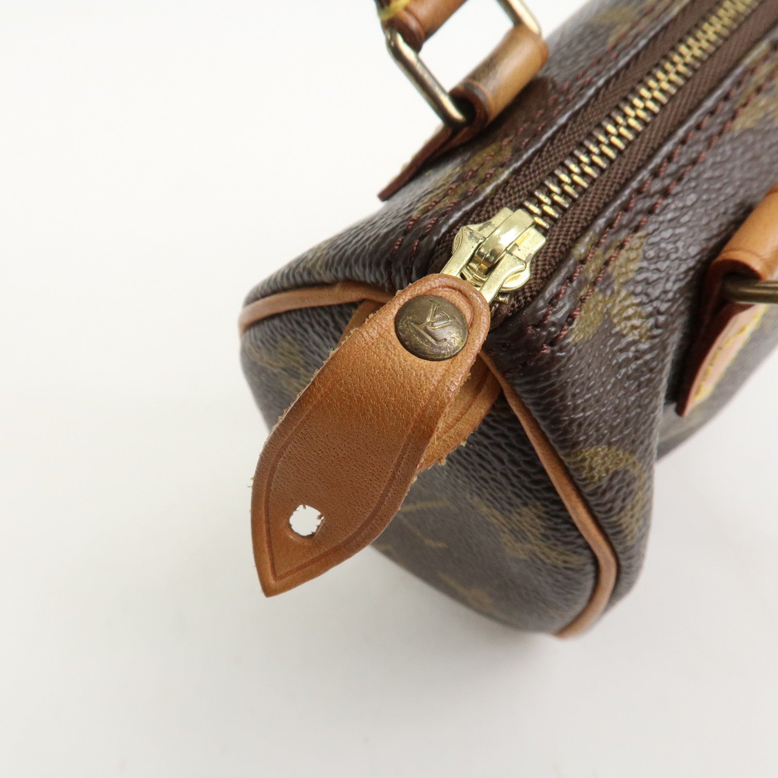 Louis Vuitton Monogram Mini Speedy Hand Bag Brown M41534