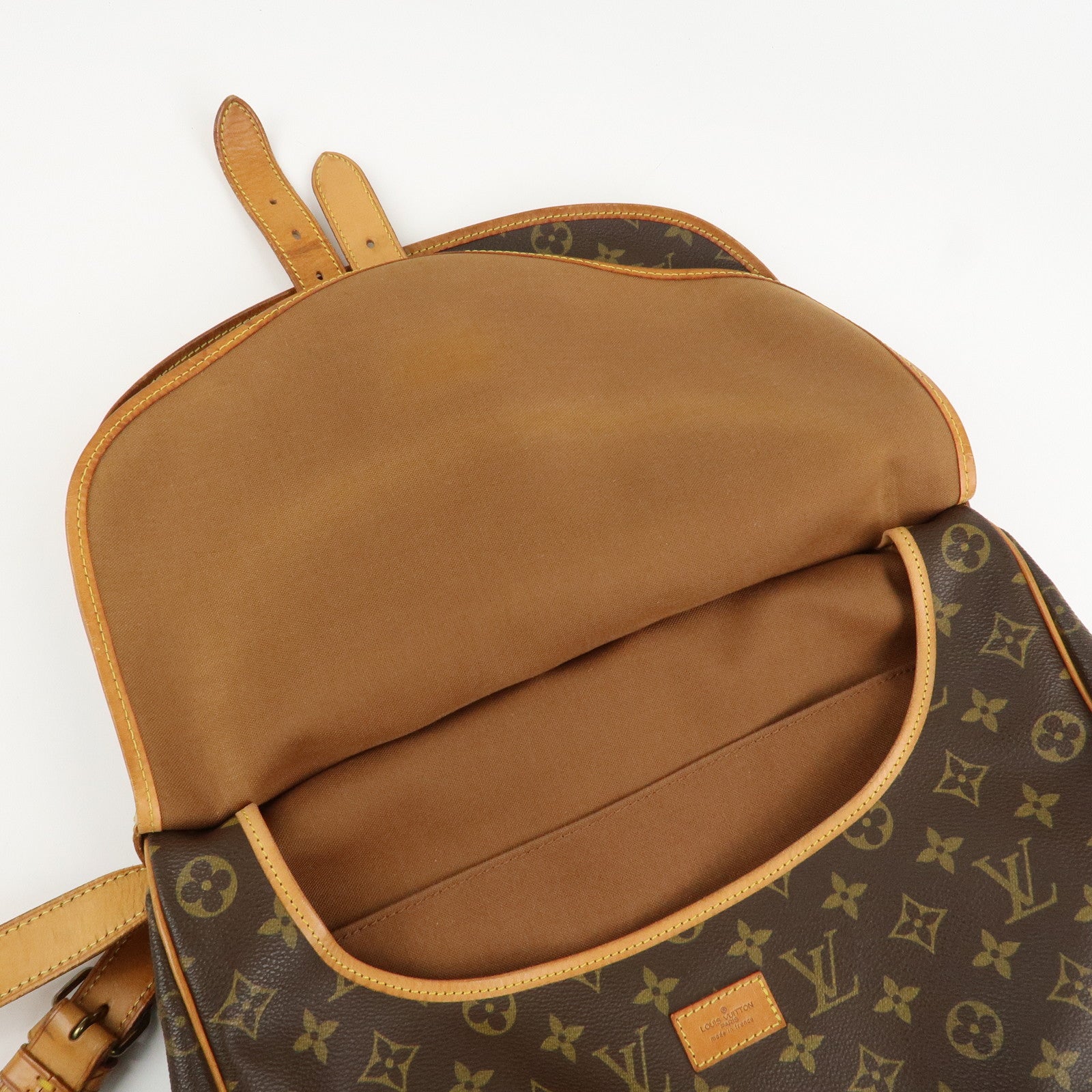 Louis Vuitton Monogram Saumur 35 Shoulder Bag Brown M42254