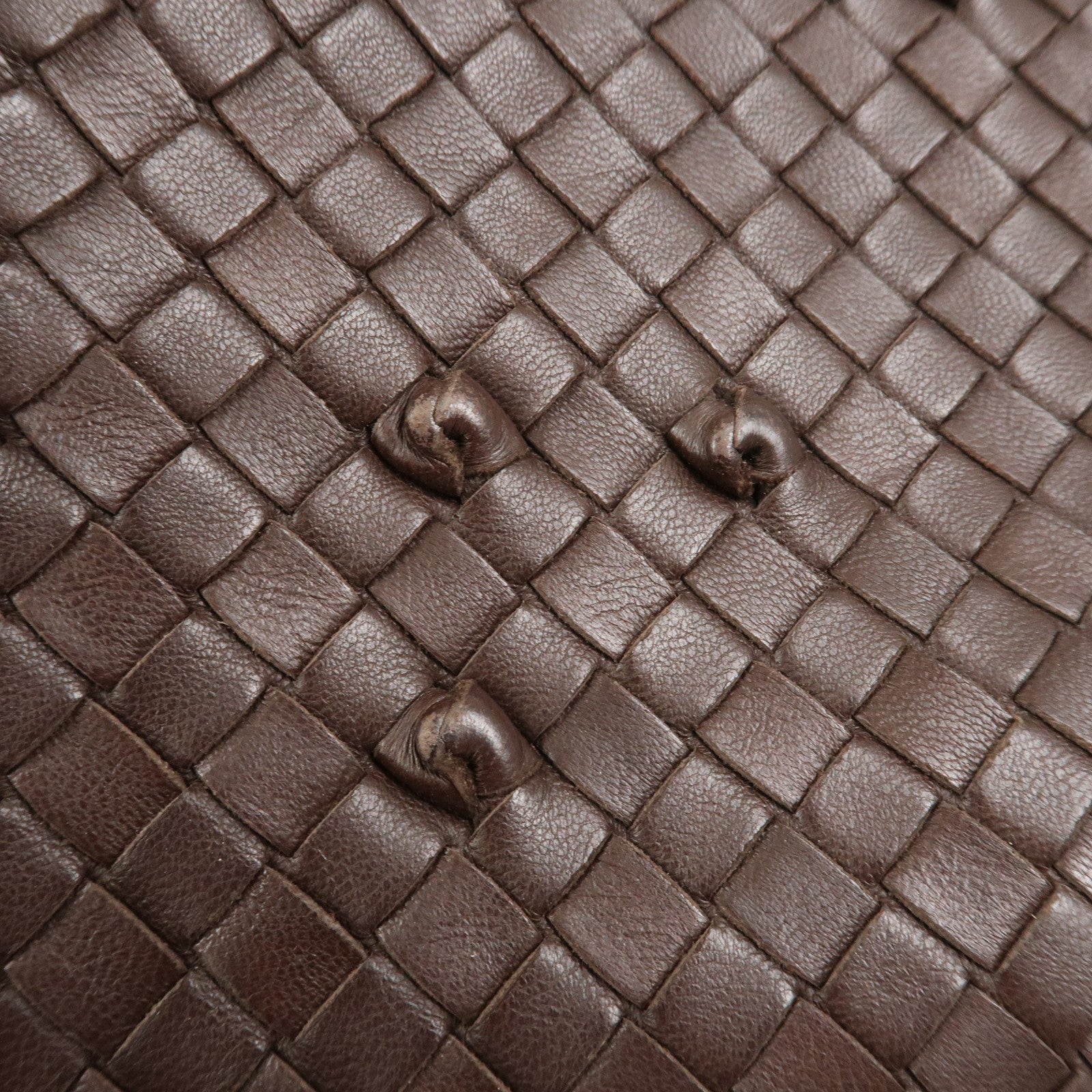 BOTTEGA VENETA Intrecciato Leather Shoulder Bag Brown 133507