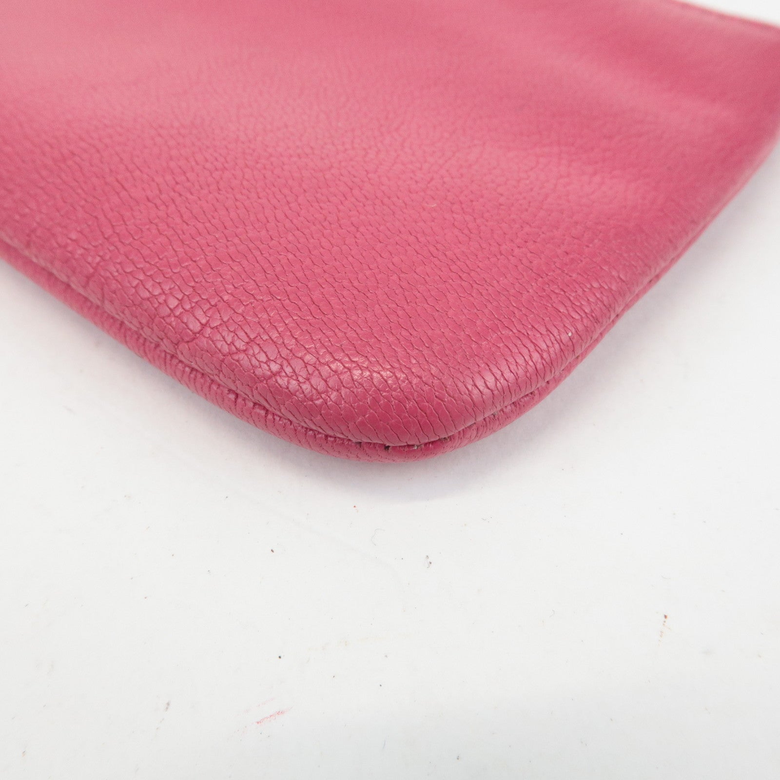 CHANEL COCO Mark Caviarskin Pouch Cosmetic Pouch Pink Used