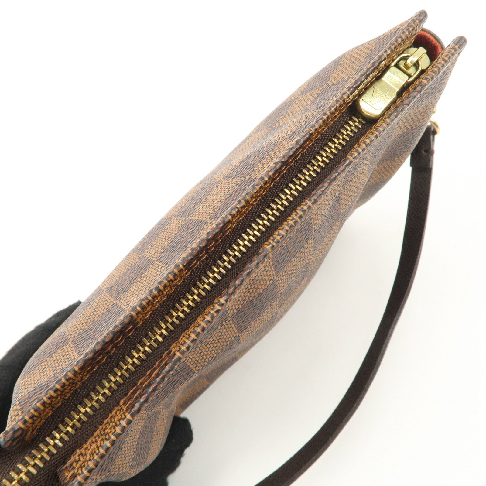 Louis Vuitton Damier Trousse Makeup Accessory Pouch Brown N51982 Used