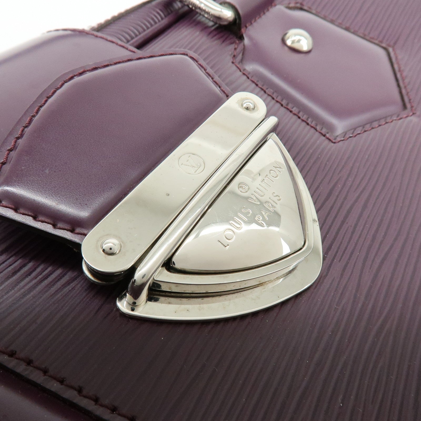 Louis Vuitton Epi Bowling Montaigne GM Hand Bag Cassis M5931K