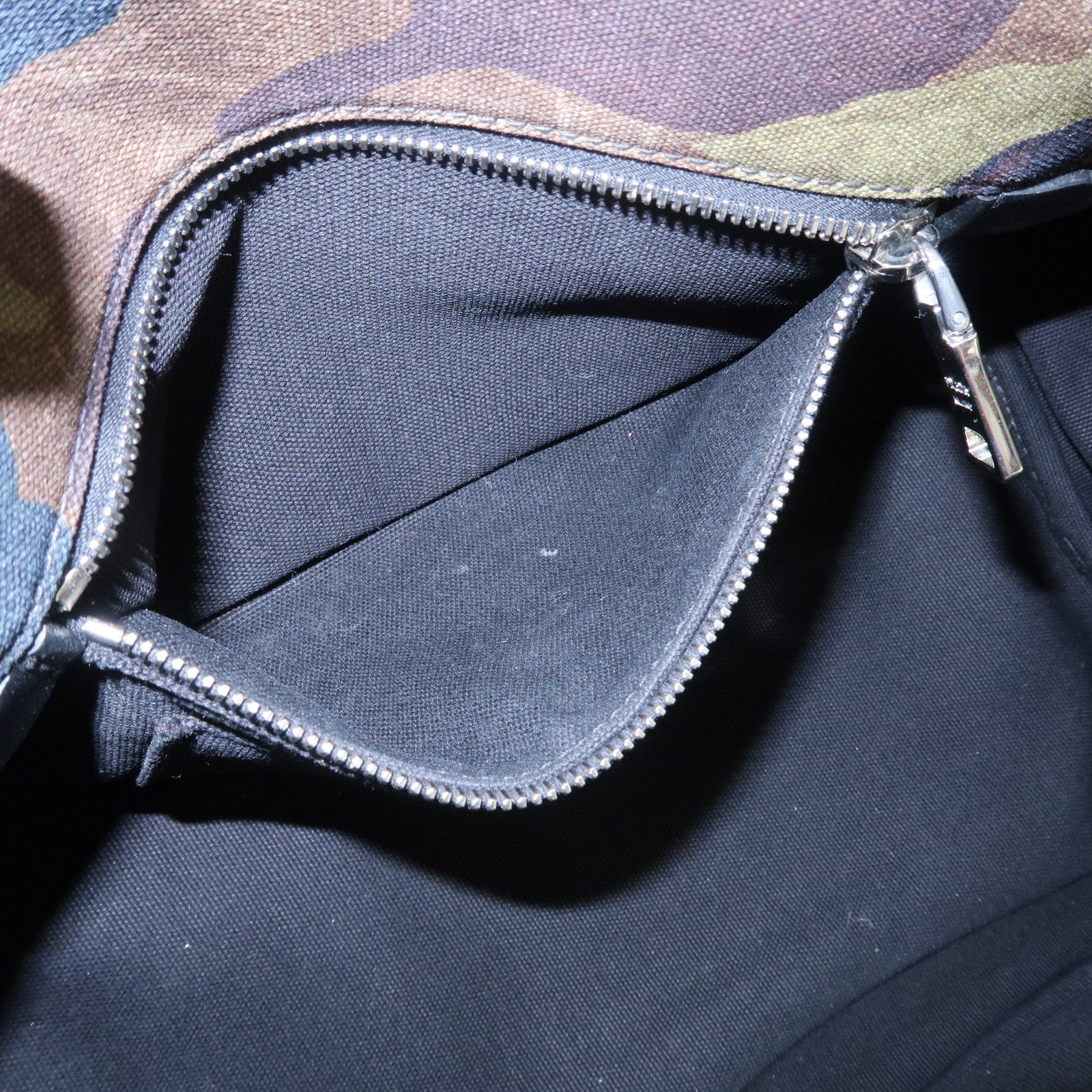 PRADA Logo Canapa Canvas 2Way Hand Bag Camouflage Khaki B2642B