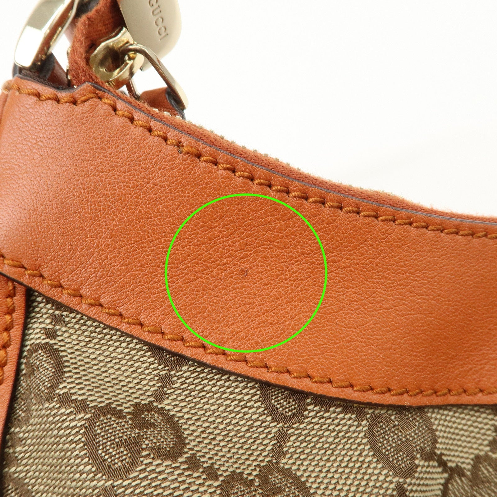 GUCCI Abbey GG Canvas Leather Shoulder Bag Hand Bag Beige 190525