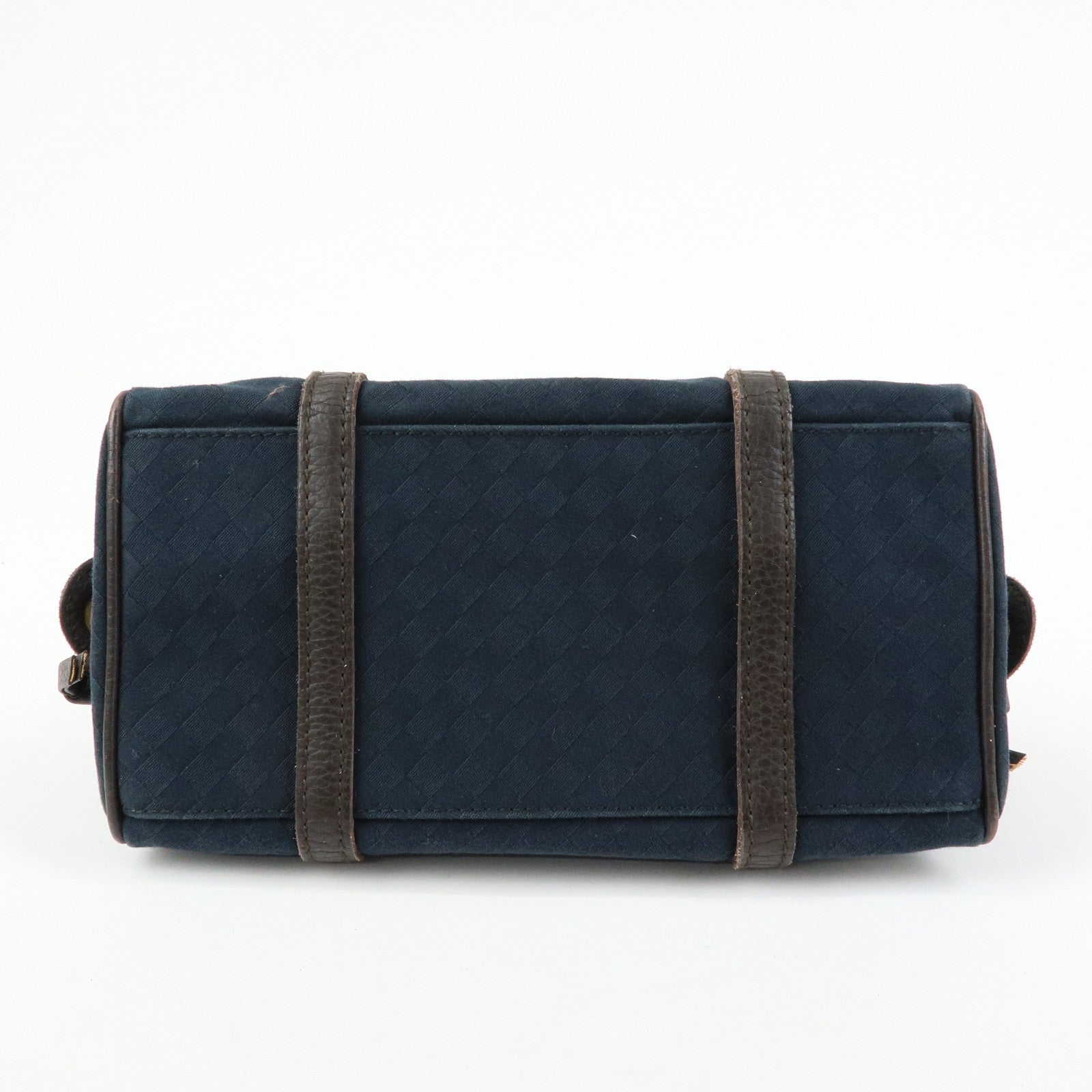 BOTTEGA VENETA Intrecciato Canvas Leather Mini Boston Bag 142470