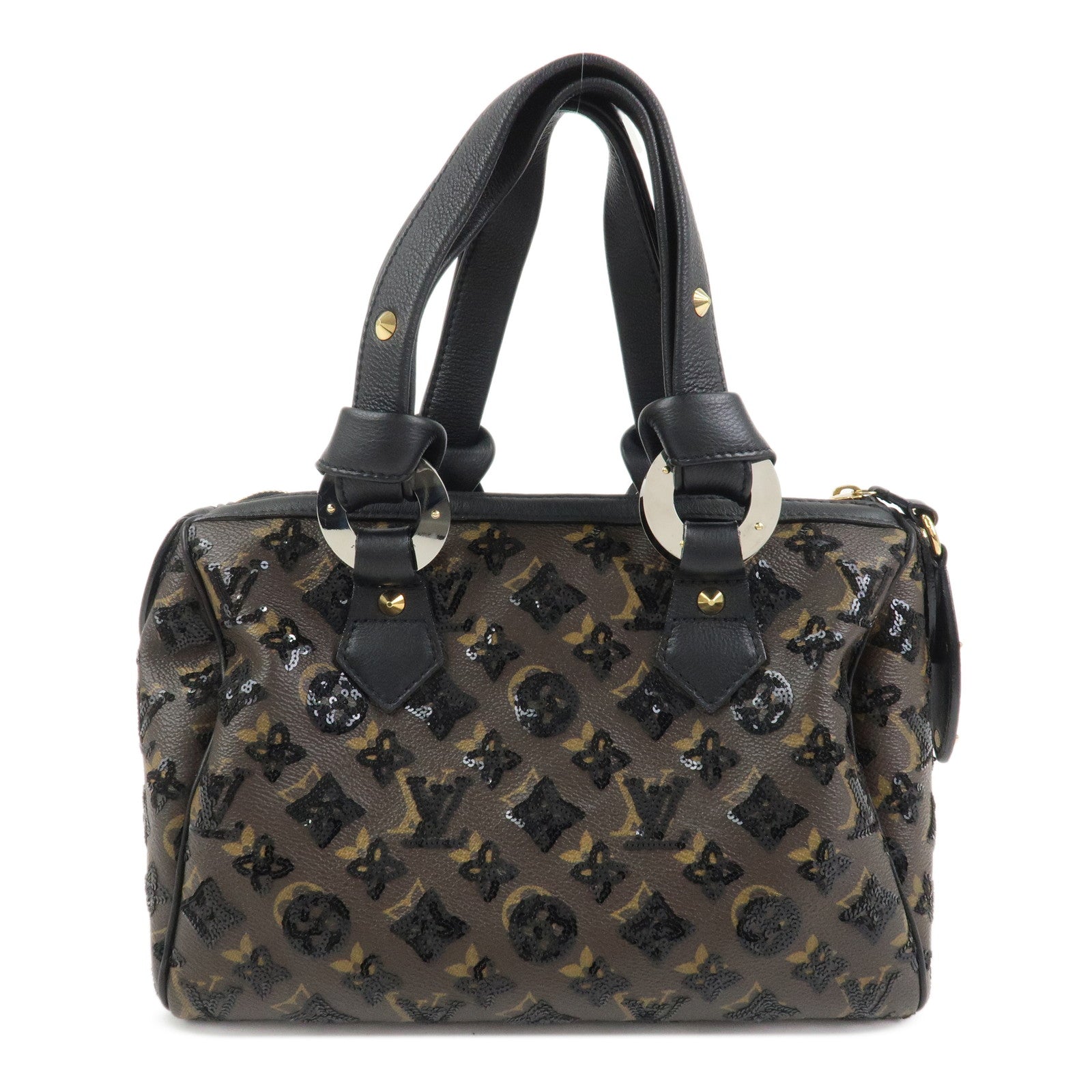 Louis Vuitton Monogram Eclipse Speedy 30 Boston Bag Noir M40243
