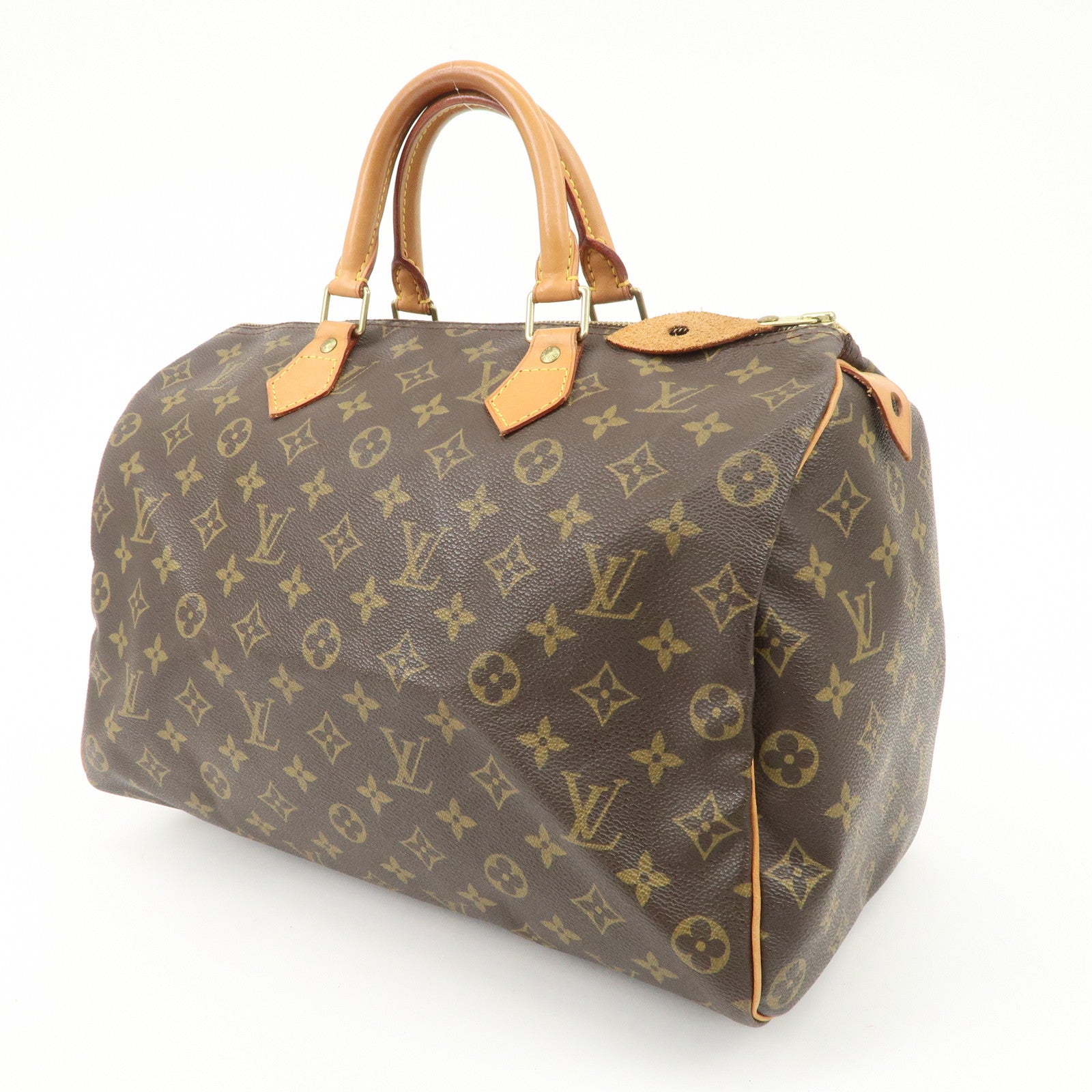 Louis Vuitton Monogram Speedy 35 Boston Bag Brown M41524
