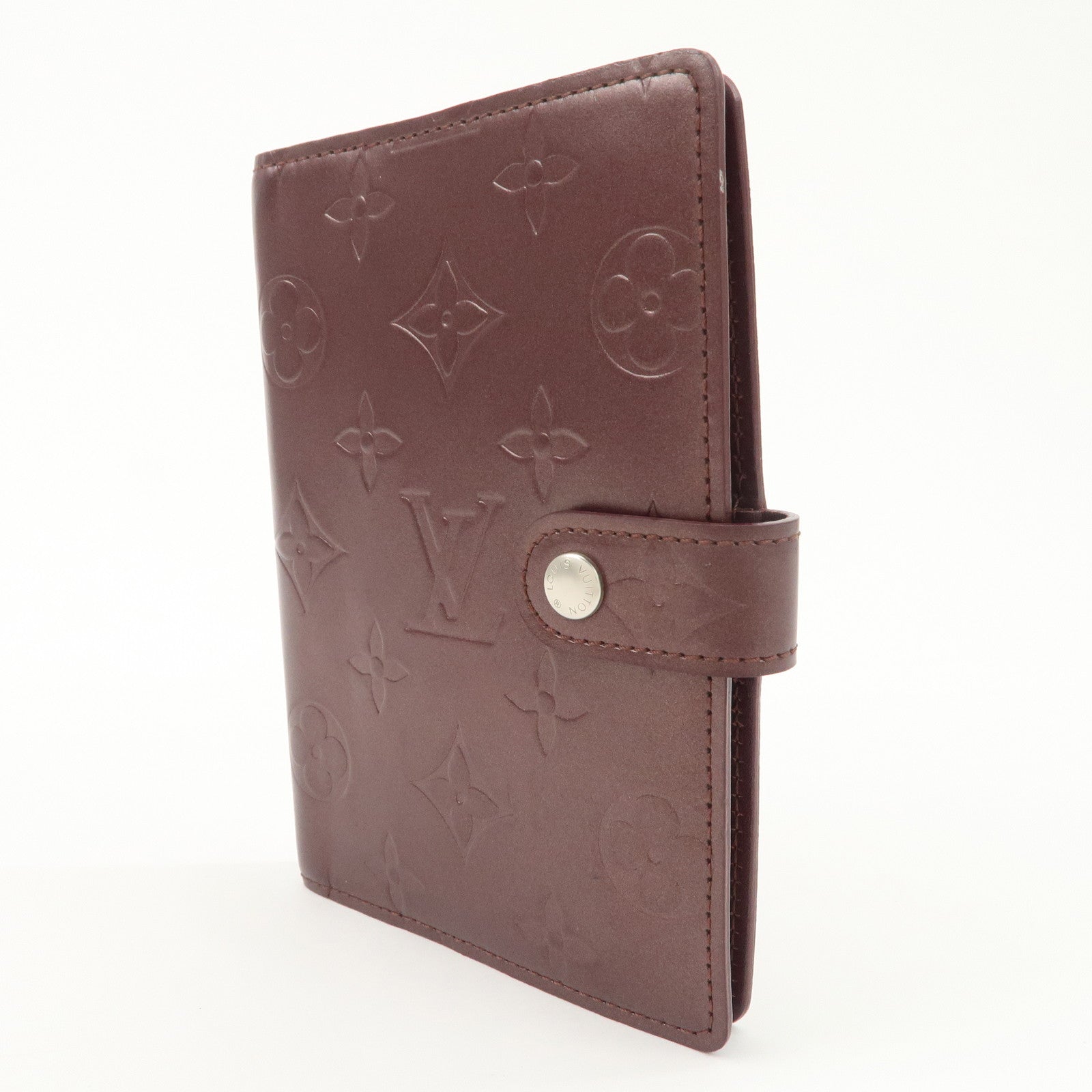Louis Vuitton Monogram Matt Leather Agenda PM Planner Cover R20936 Used
