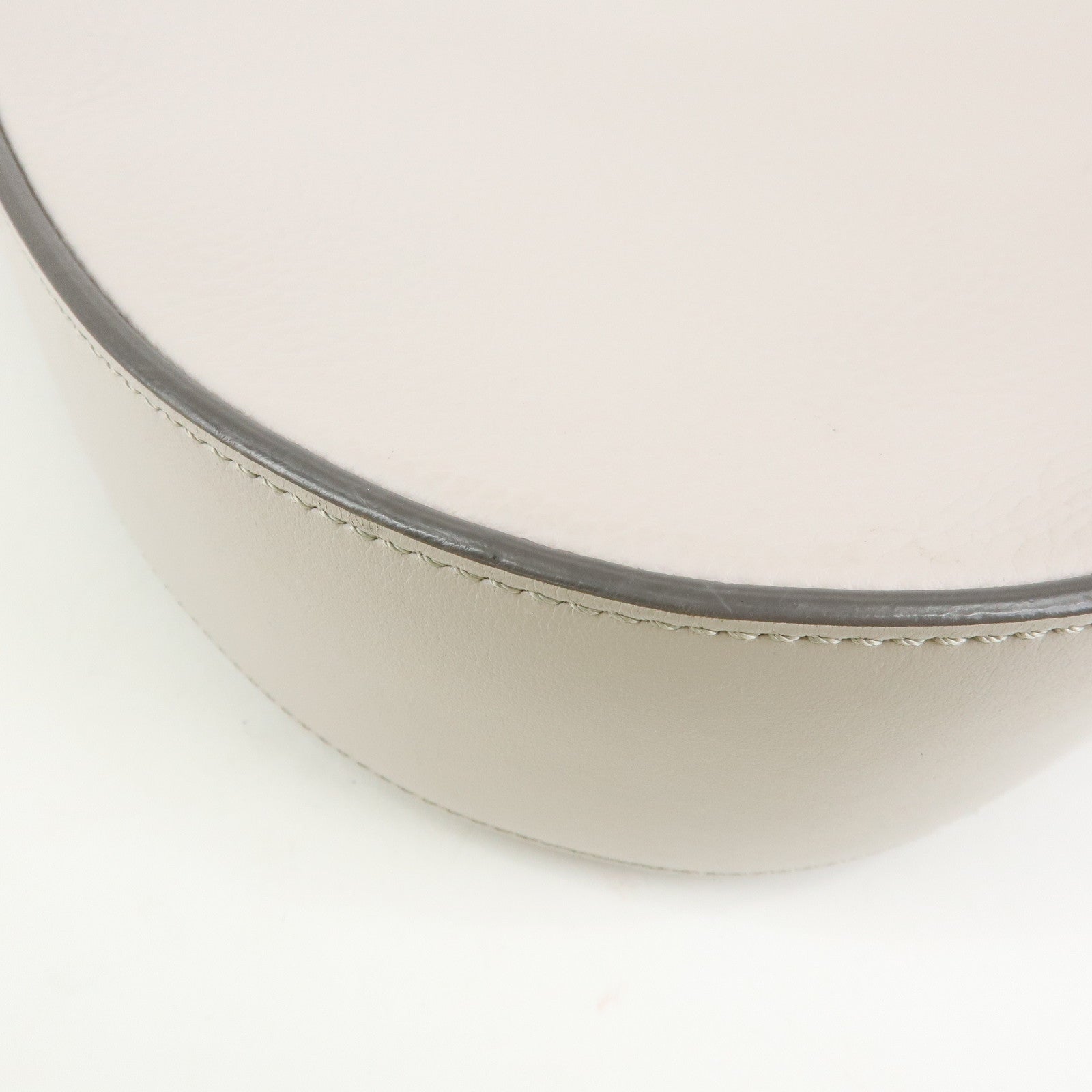 TOD'S OBOE Medium Leather Shoulder Bag Hand Bag Gray