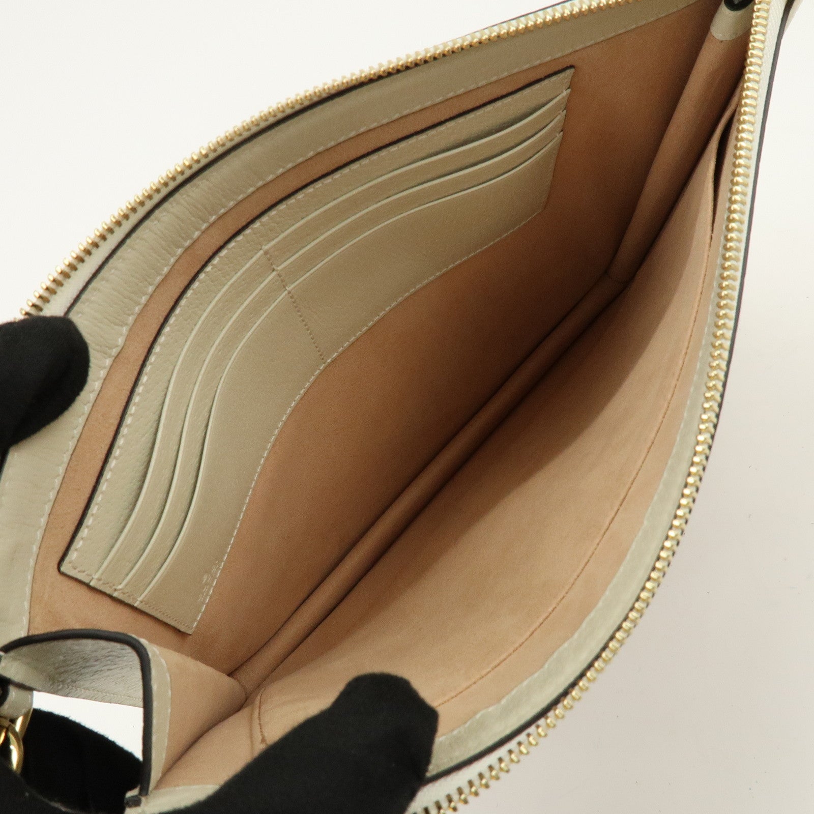 GUCCI Les Pommes Collection GG Supreme Leather Clutch Bag 664113