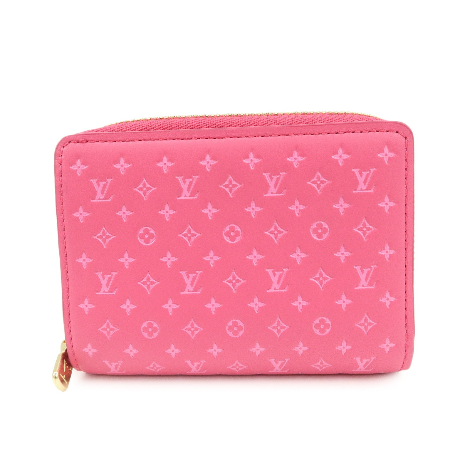 Louis Vuitton Nano Monogram Portefeuille Lou Wallet Pink M82357 Used