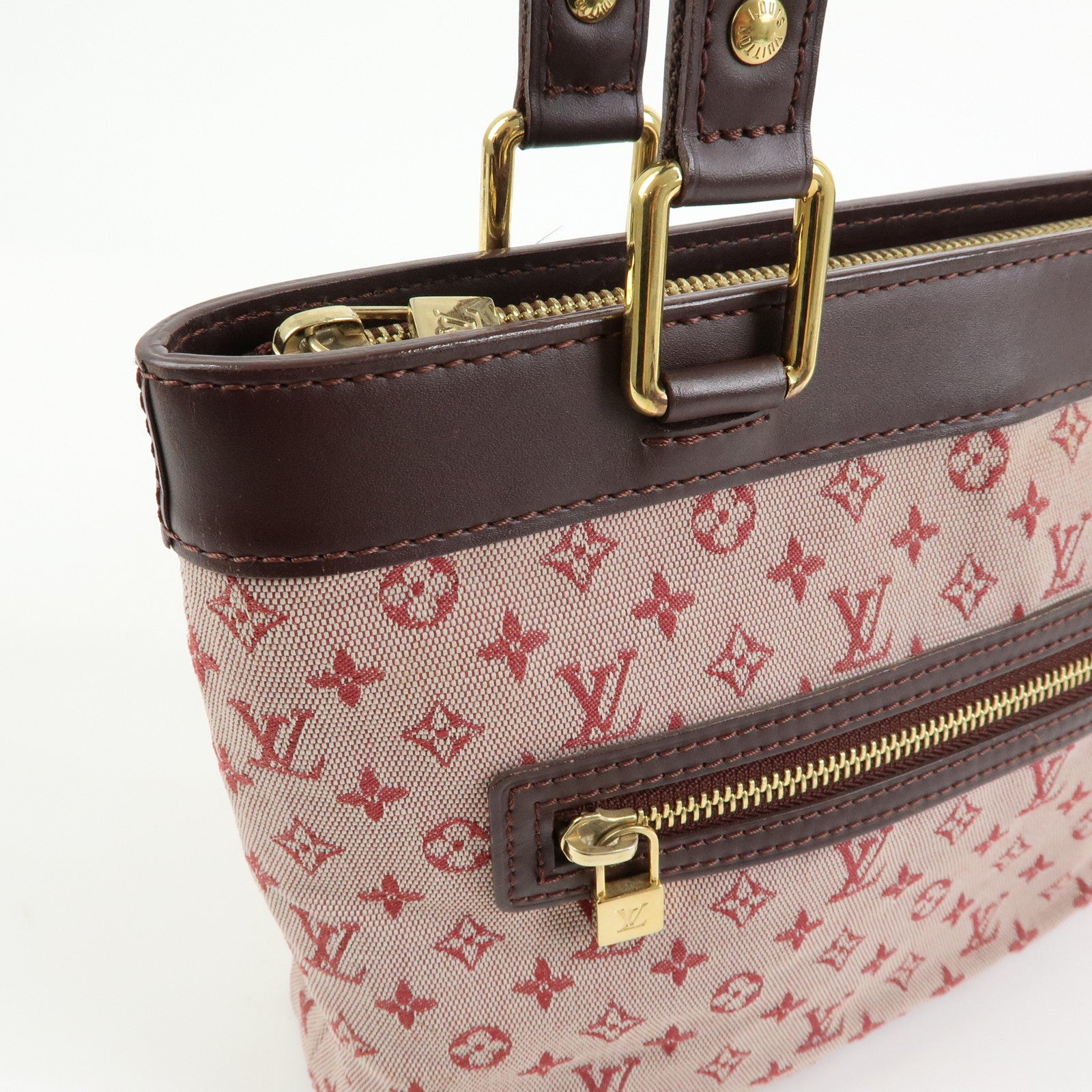 Louis Vuitton Monogram Mini Lucille PM Hand Bag Cerise M92678