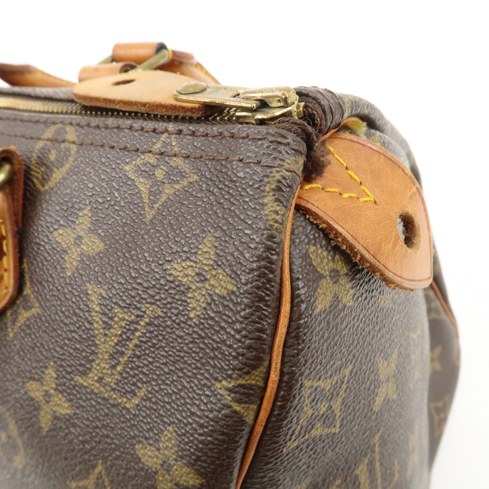 Louis Vuitton Monogram Speedy 30 Hand Bag Boston Bag Brown M41526 Used