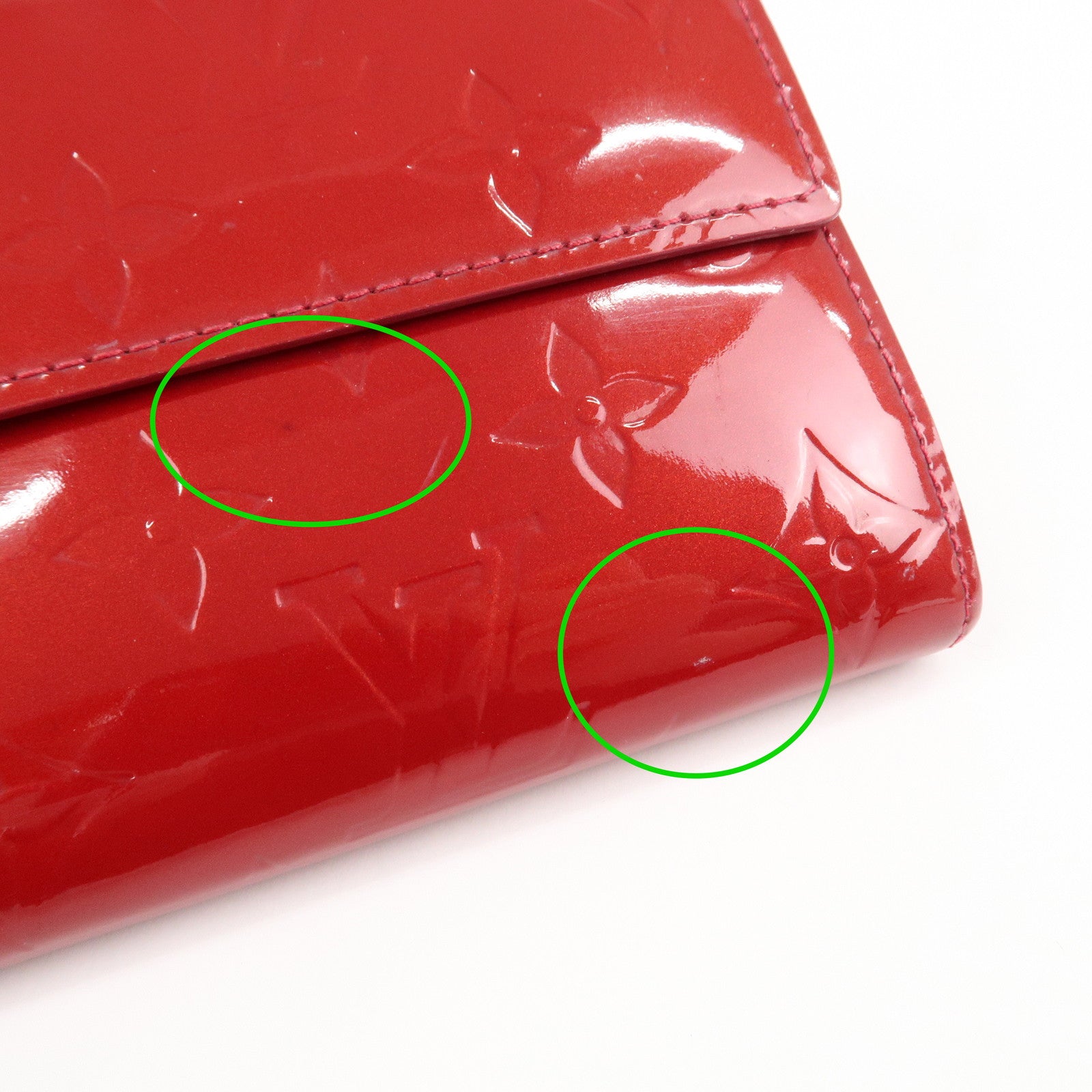 Louis Vuitton Monogram Vernis Leather Wallet Pomme d'Amour M93530 Used