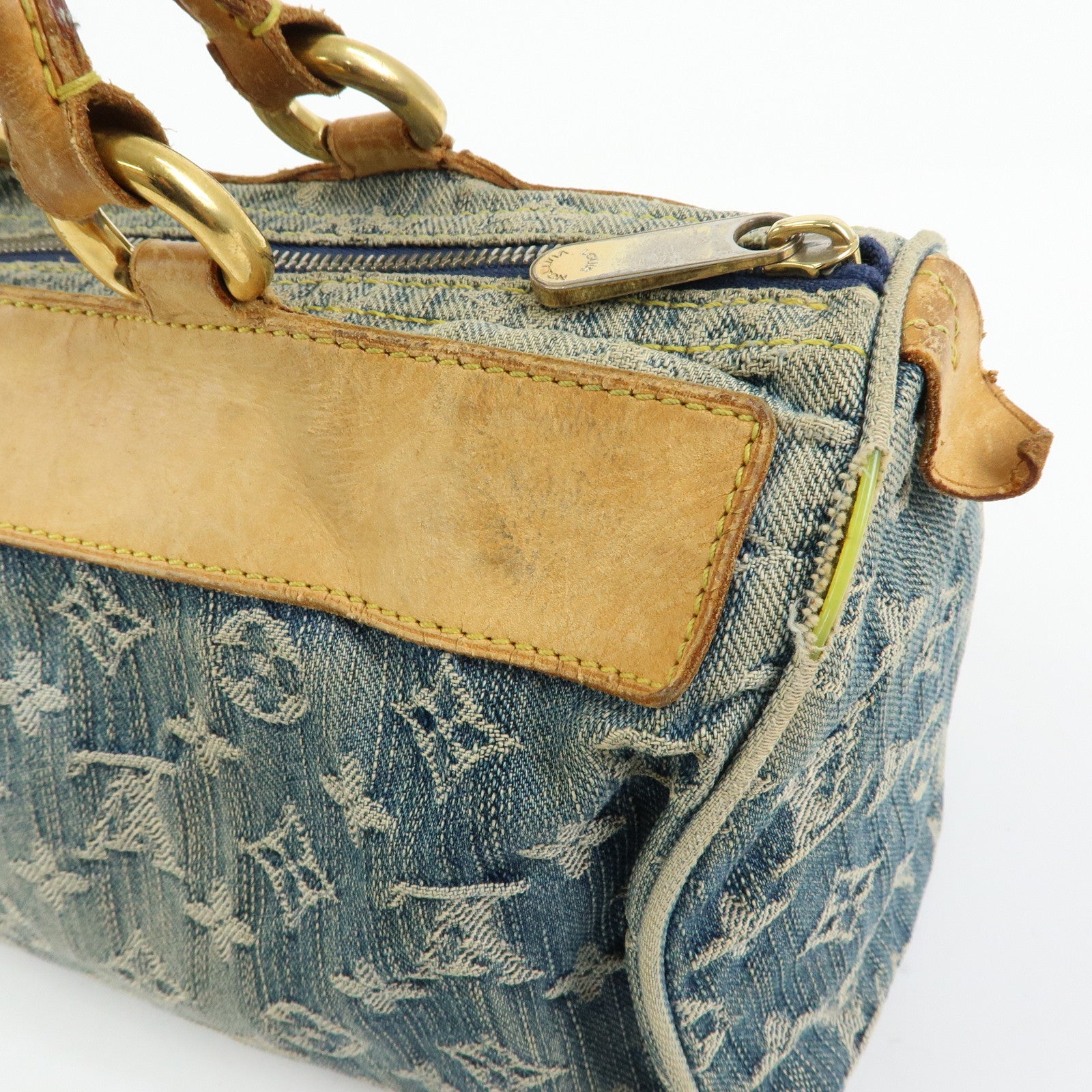 Louis Vuitton Monogram Denim Neo Speedy Boston Bag Blue M95019