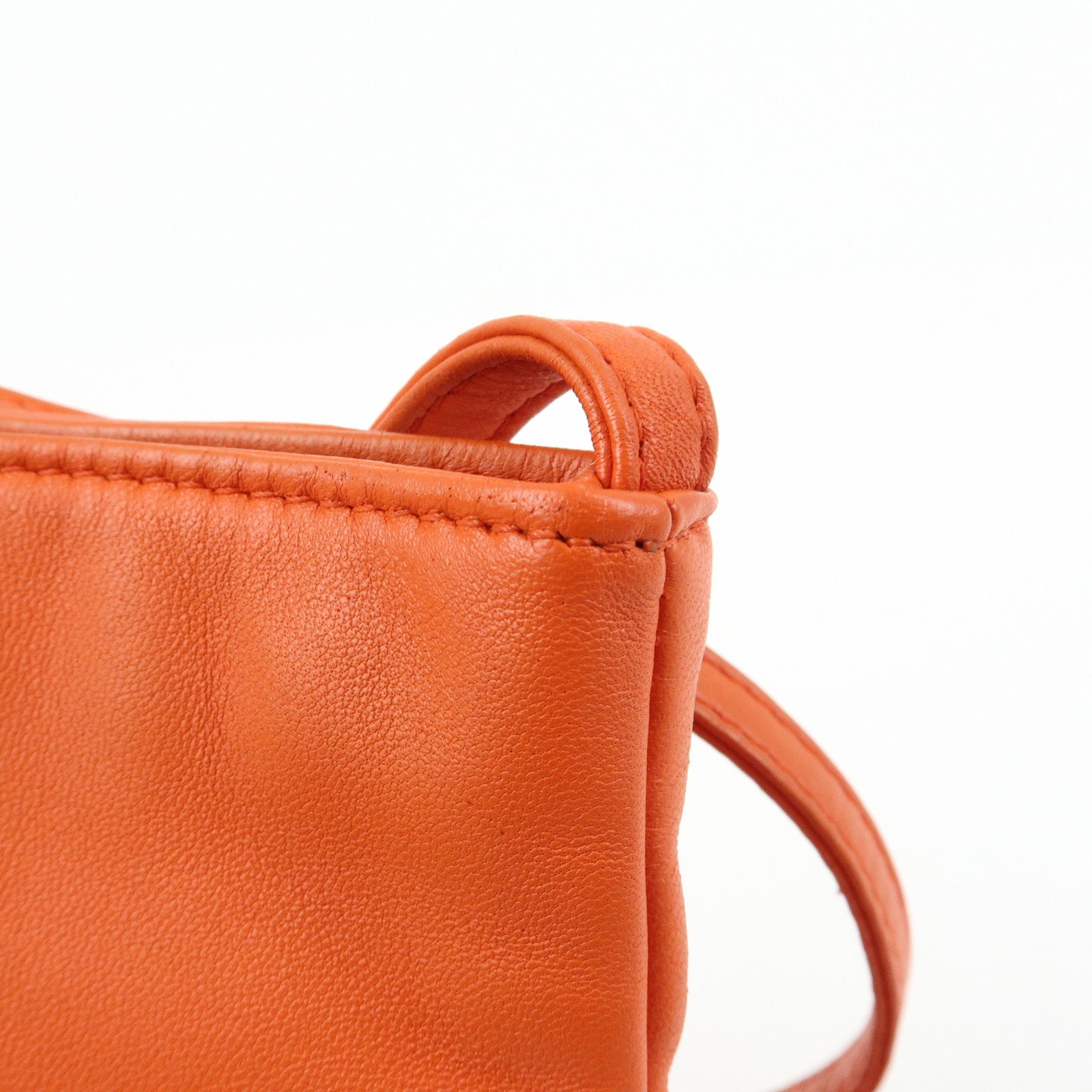 LOEWE Anagram Nappa Leather Mini Shoulder Crossbody Bag Orange