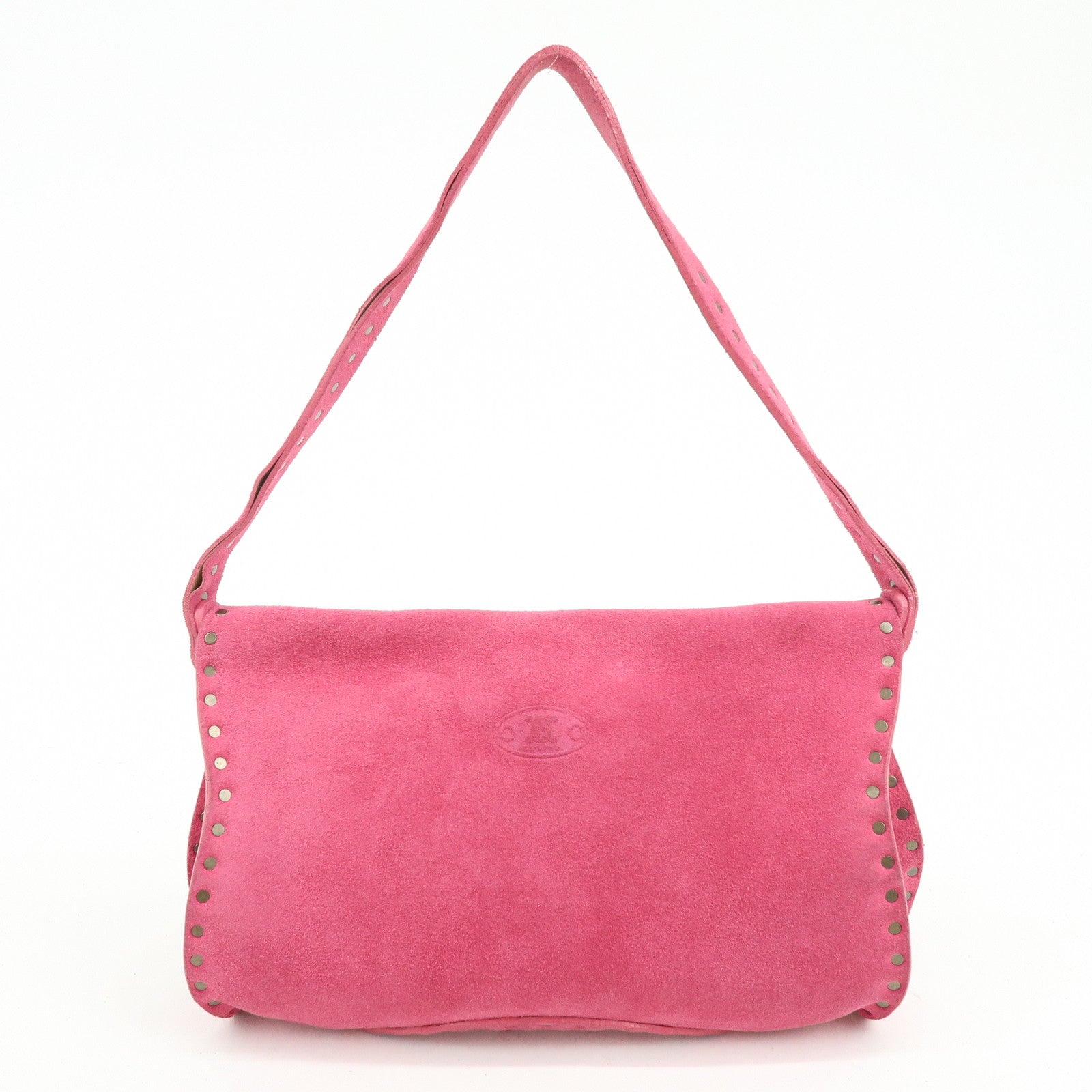 CELINE Suede Paul Bot Bag Shoulder Bag Hand Bag Pink