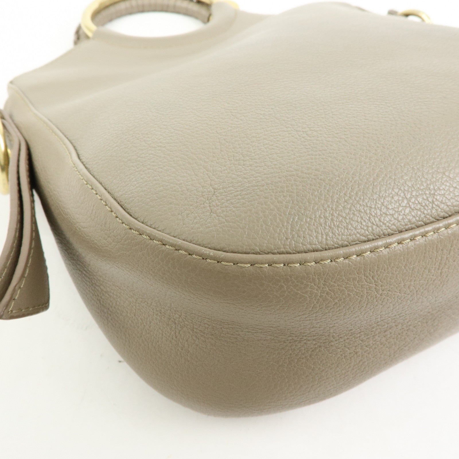 Chloe See by Chloe Joan Leather 2Way Bag Shoulder Hand Bag Gray