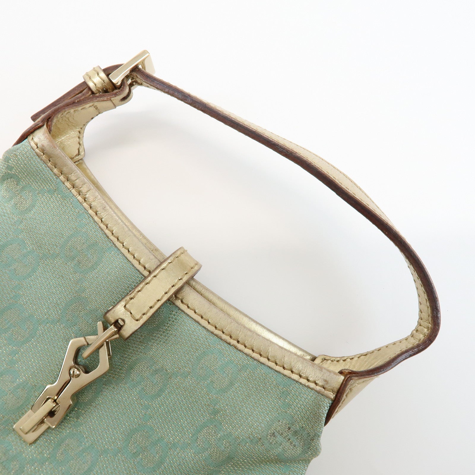 GUCCI Jackie GG Monogram Canvas Leather Mini Pouch 005・0819