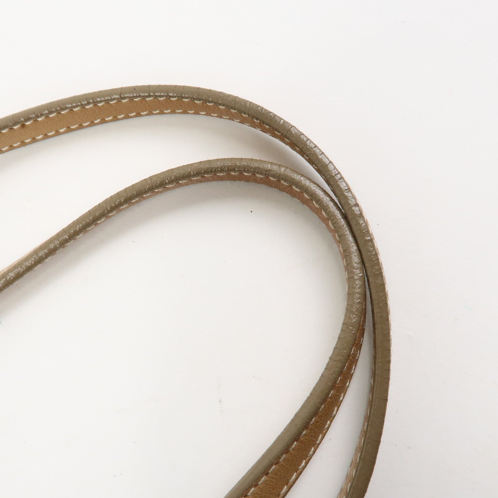 PRADA Triangle Logo Lambskin Tote Bag Shoulder Bag Beige BR1566