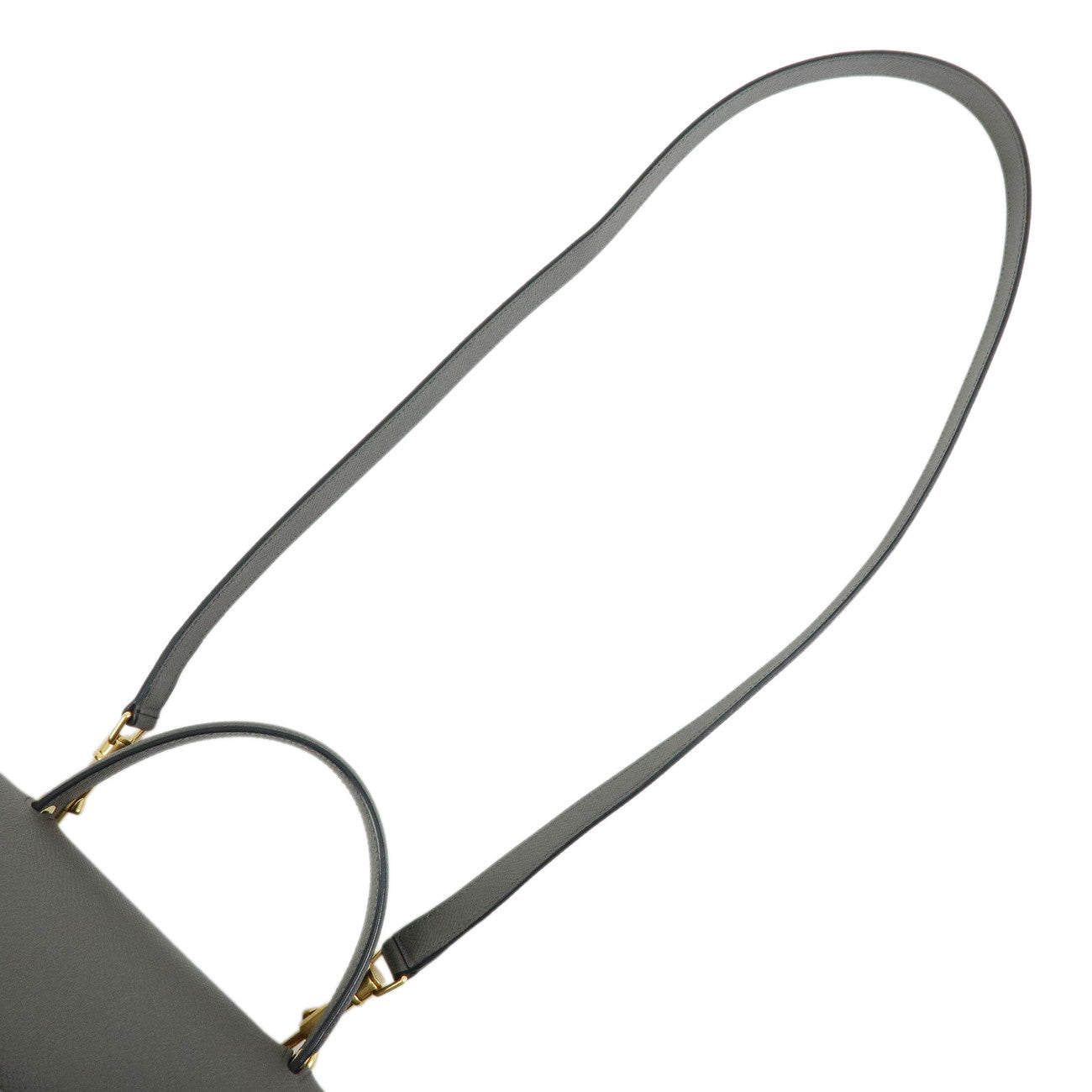 CELINE Belt Bag Calf Leather Micro 2WAY Hand Bag Shoulder Bag Grey