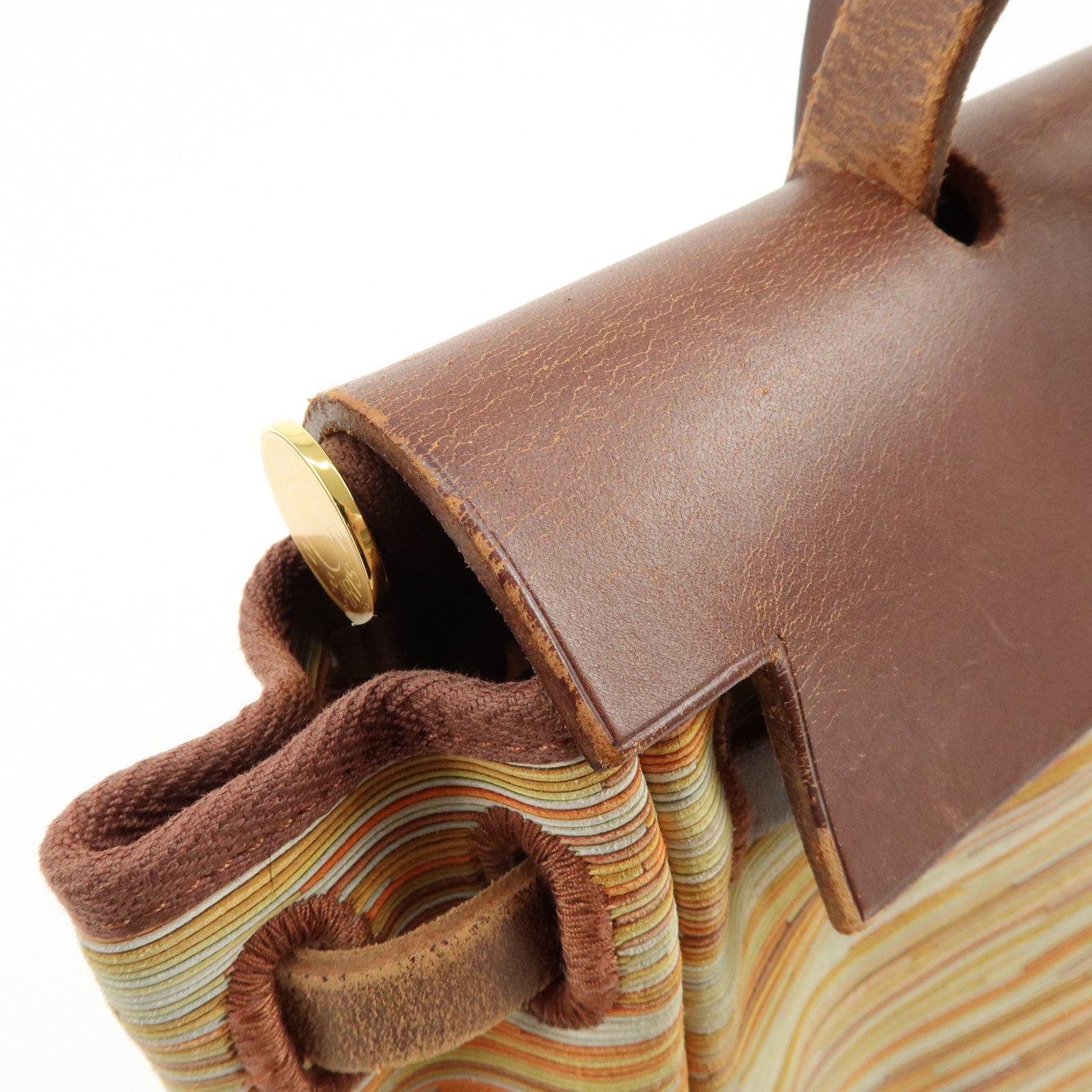 Hermes Herline Herbag PM Vibrato Calf Leather 2Way Hand Bag