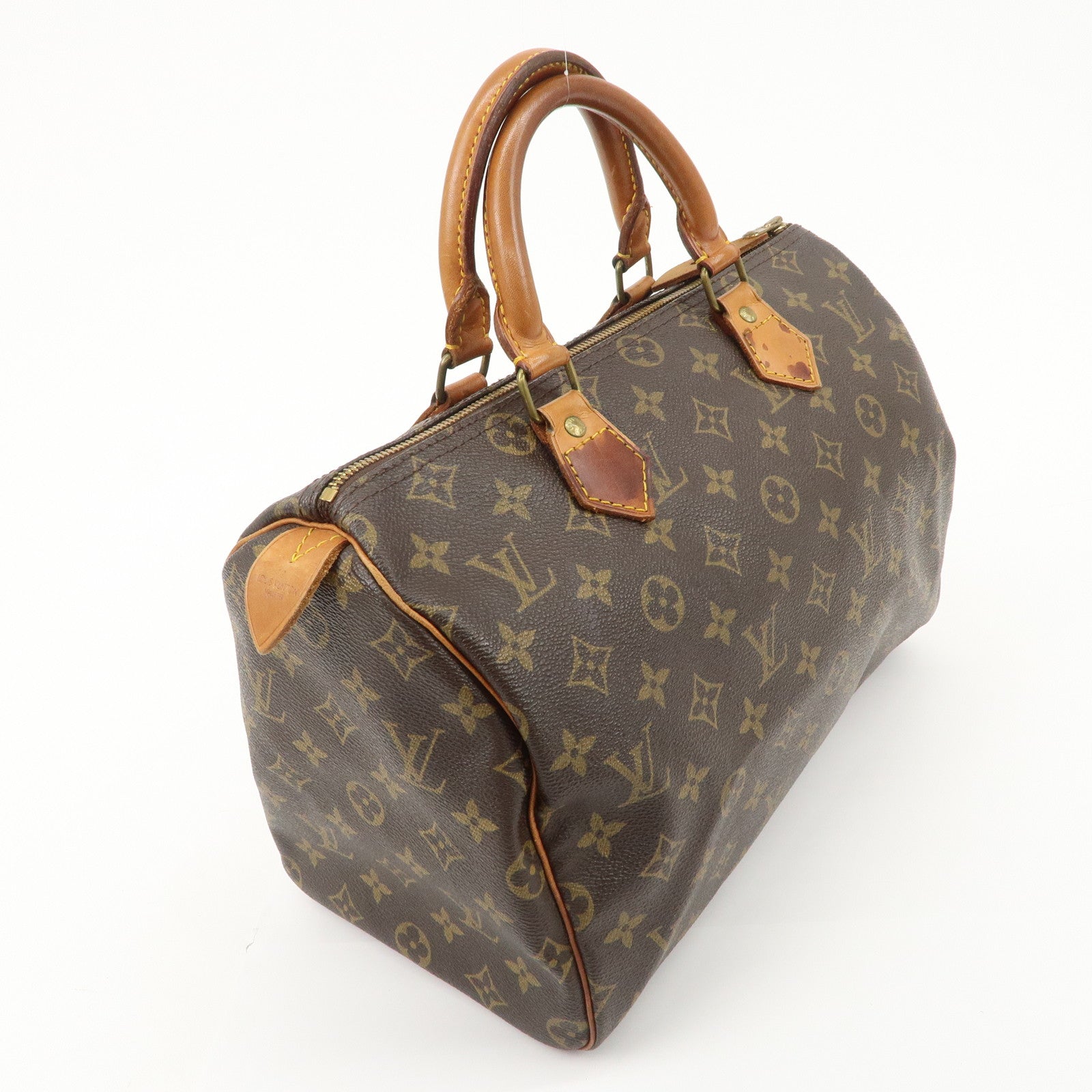 Louis Vuitton Monogram Speedy 30 Hand Bag Boston Bag Brown M41526 Used