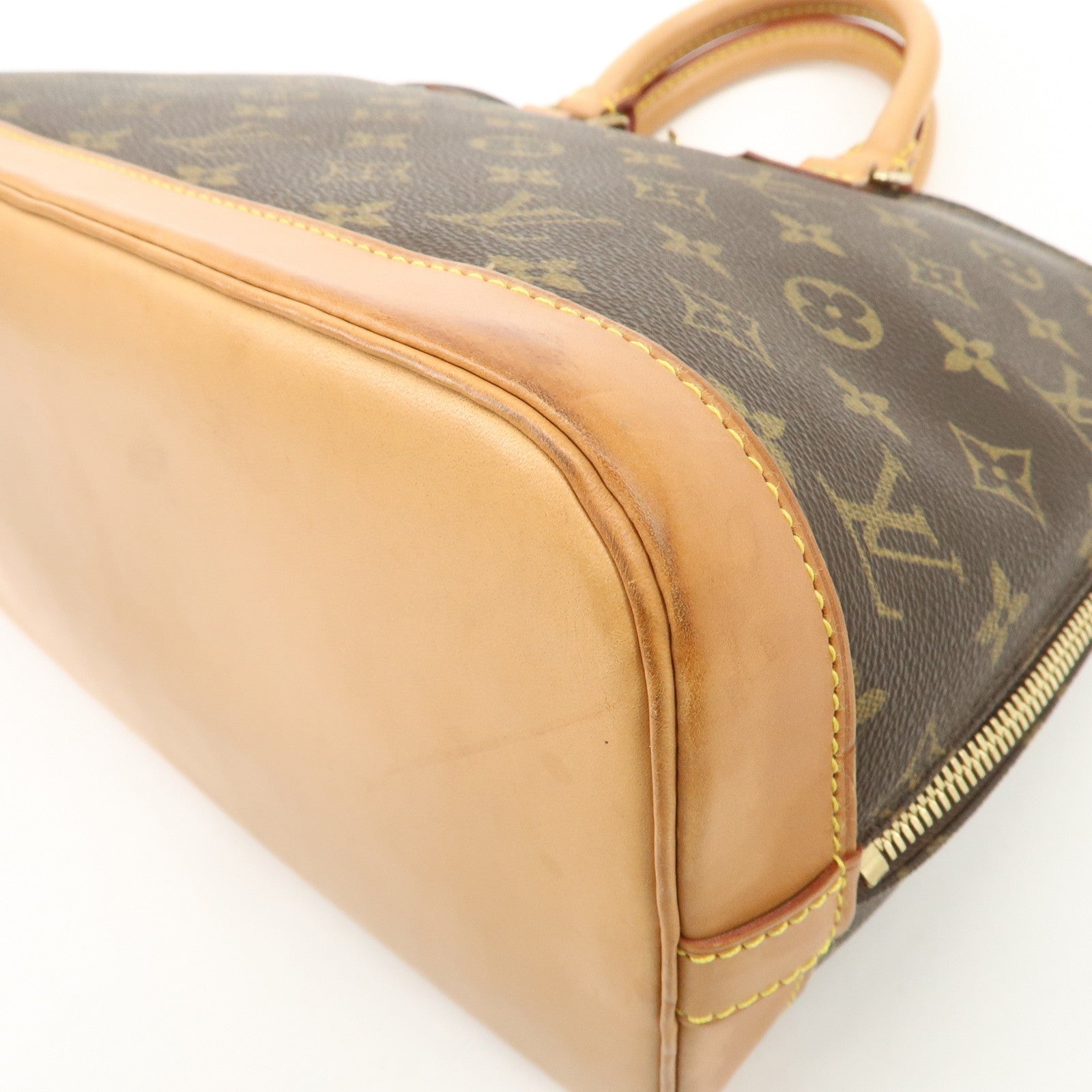 Louis Vuitton Monogram Canvas Alma Hand Bag Brown M51130 Used