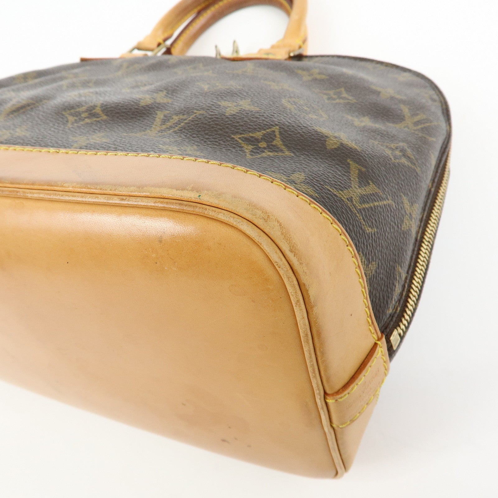 Louis Vuitton Monogram Alma Hand Bag Brown M51130