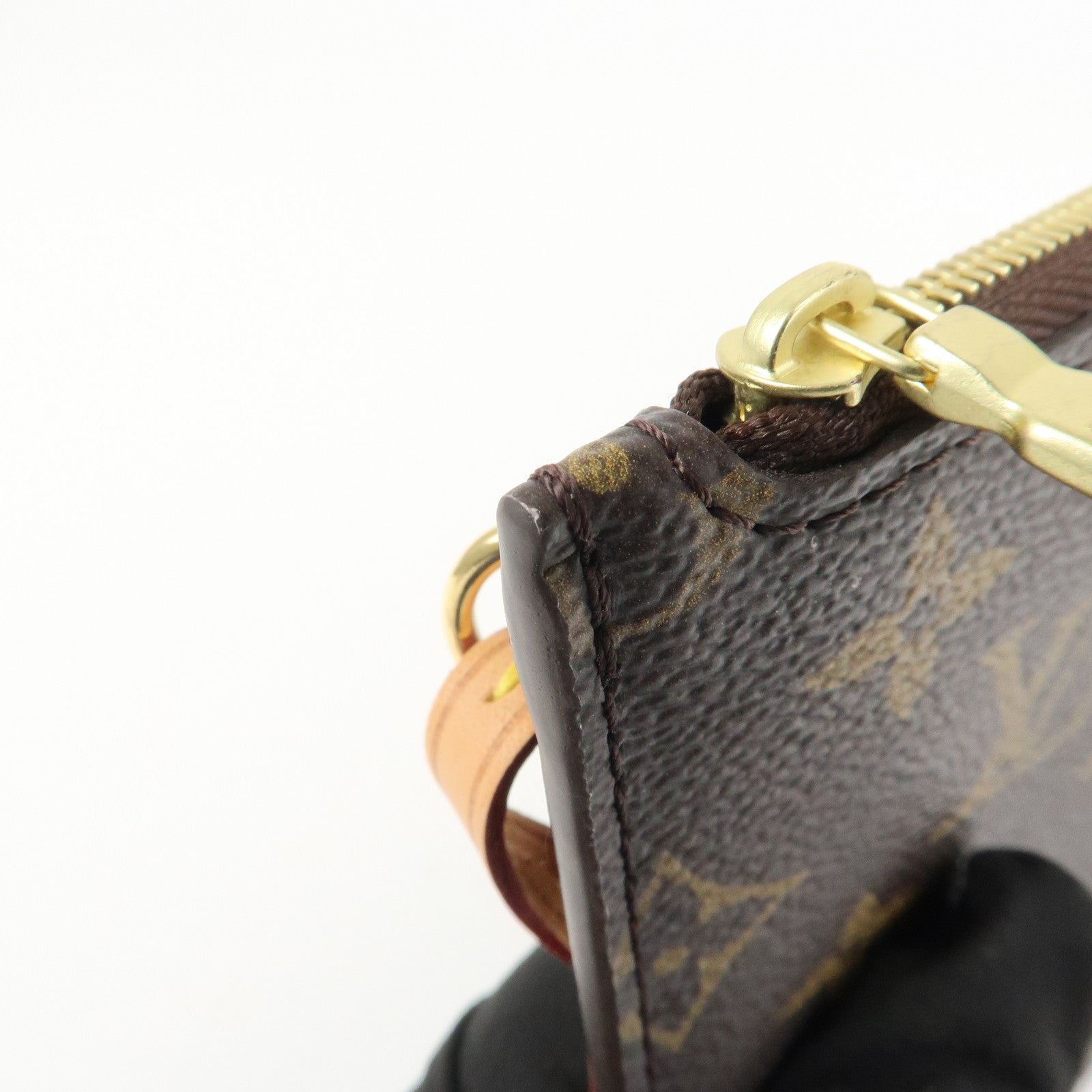 Louis Vuitton Monogram Pouch For Neverfull MM Brown Fuchsia Used
