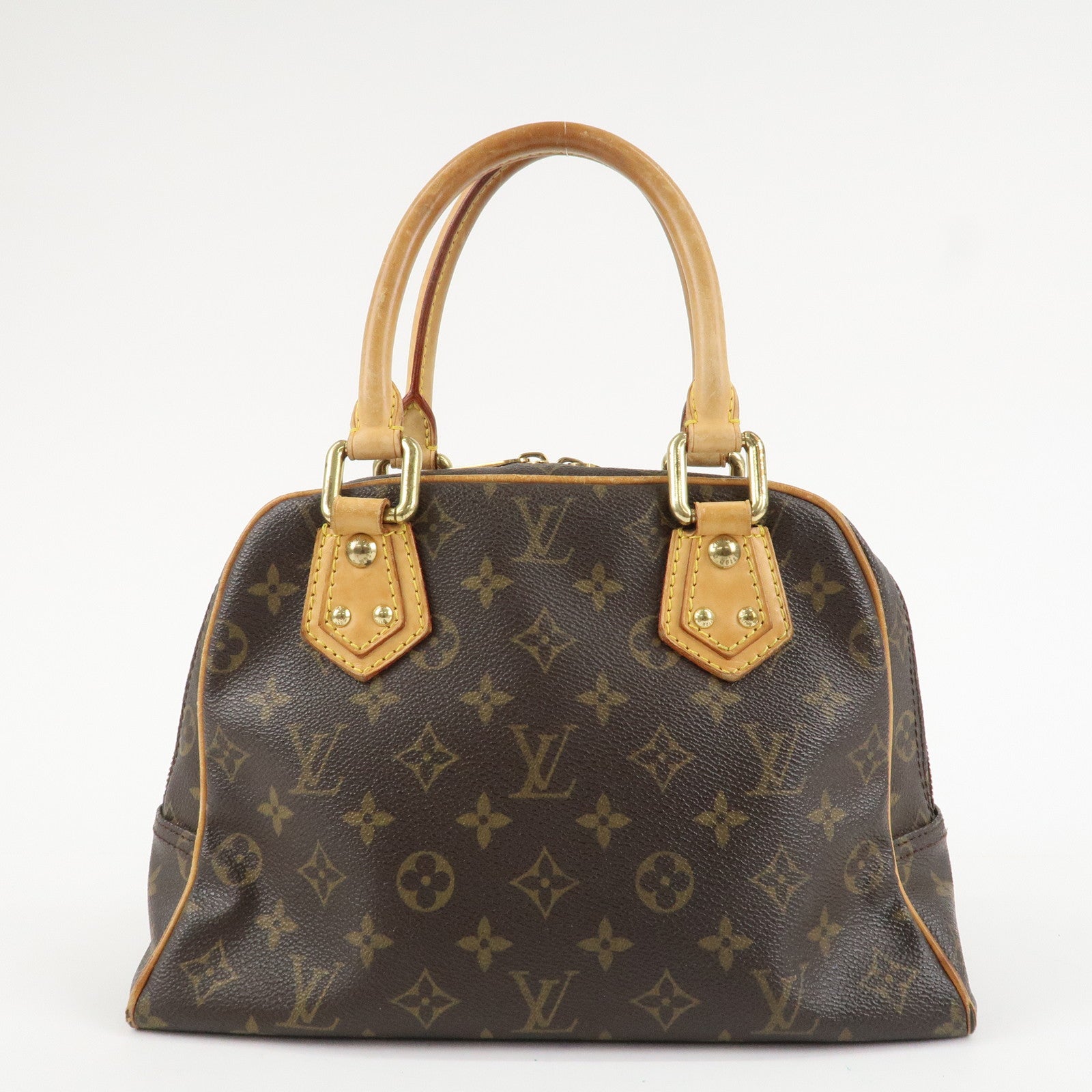 Louis Vuitton Monogram Manhattan PM Hand Bag Brown M40026 Used