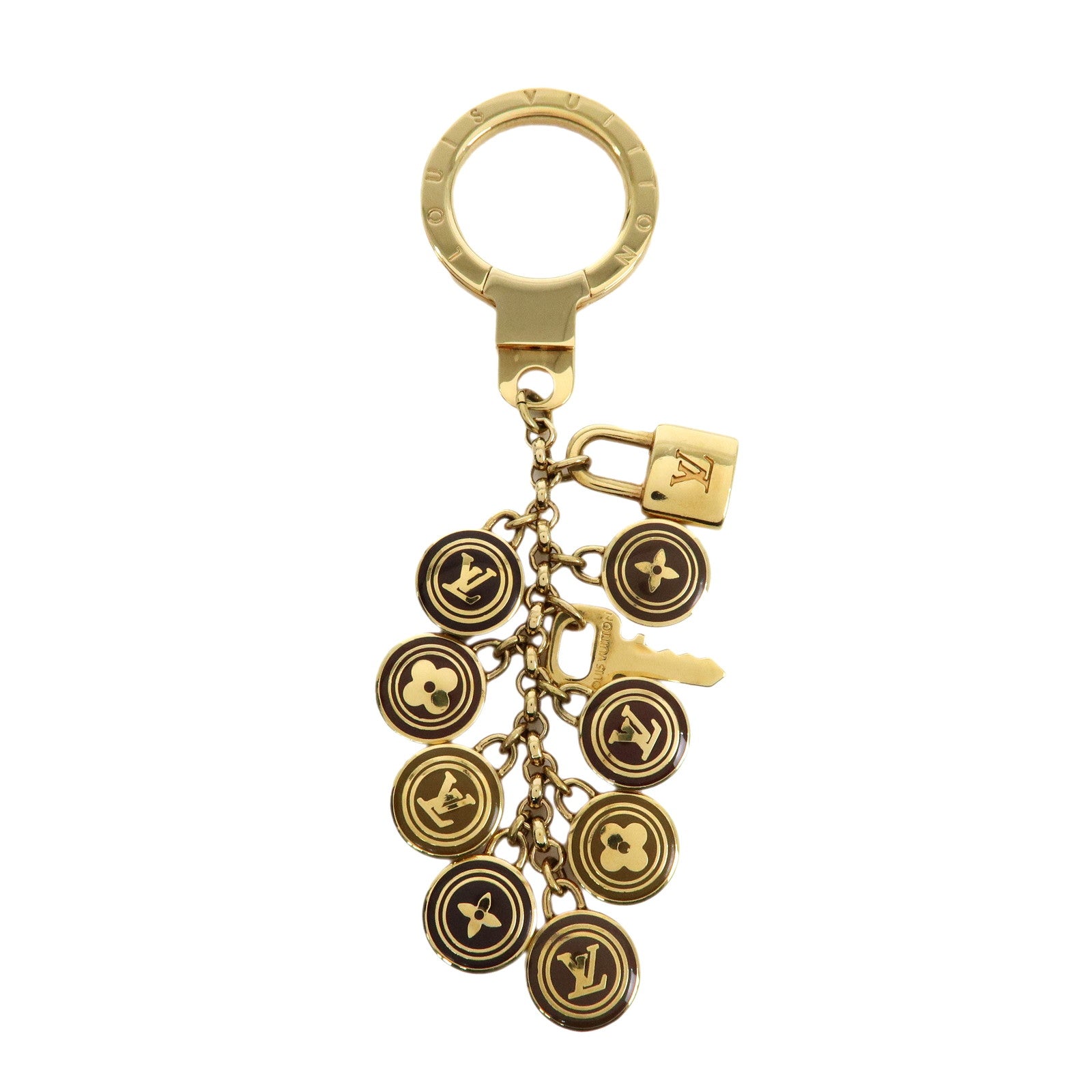 Louis Vuitton Porte Cles Pastilles Bag Charm Gold Brown M65387