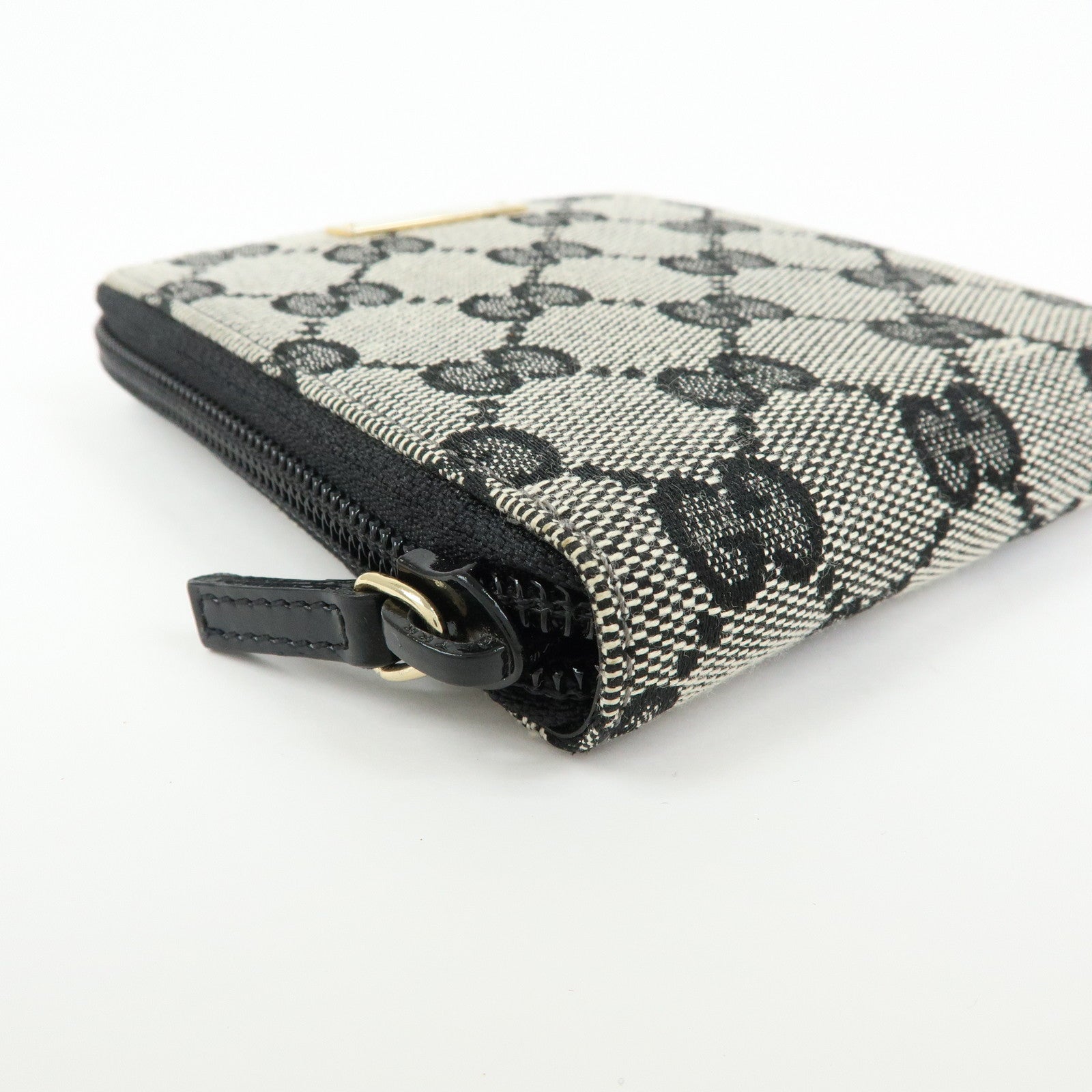 GUCCI GG Canvas Zippy Round Compact Wallet Black 035・203887・2213