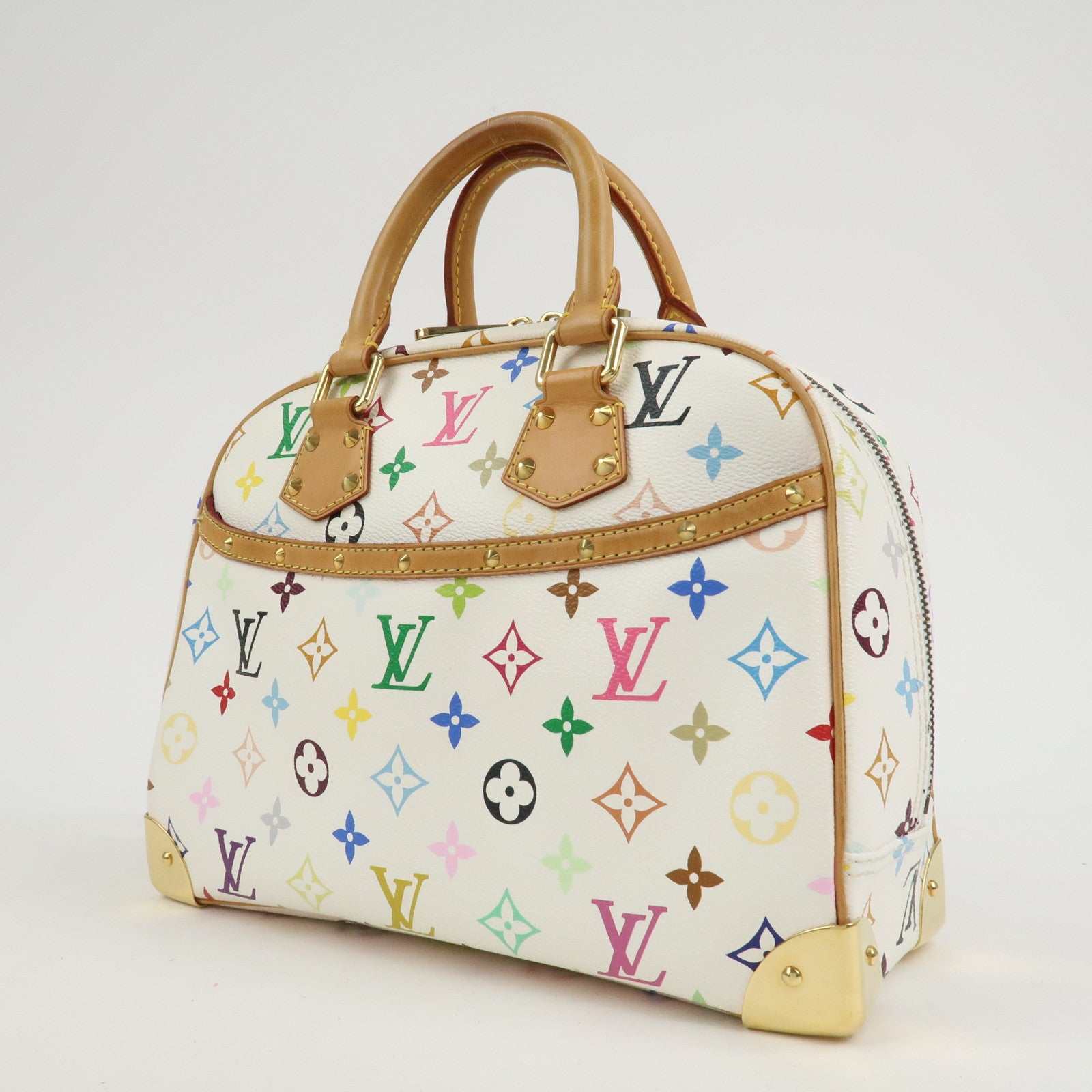 Louis Vuitton Monogram Multicolor Trouville Hand Bag Blanc M92663