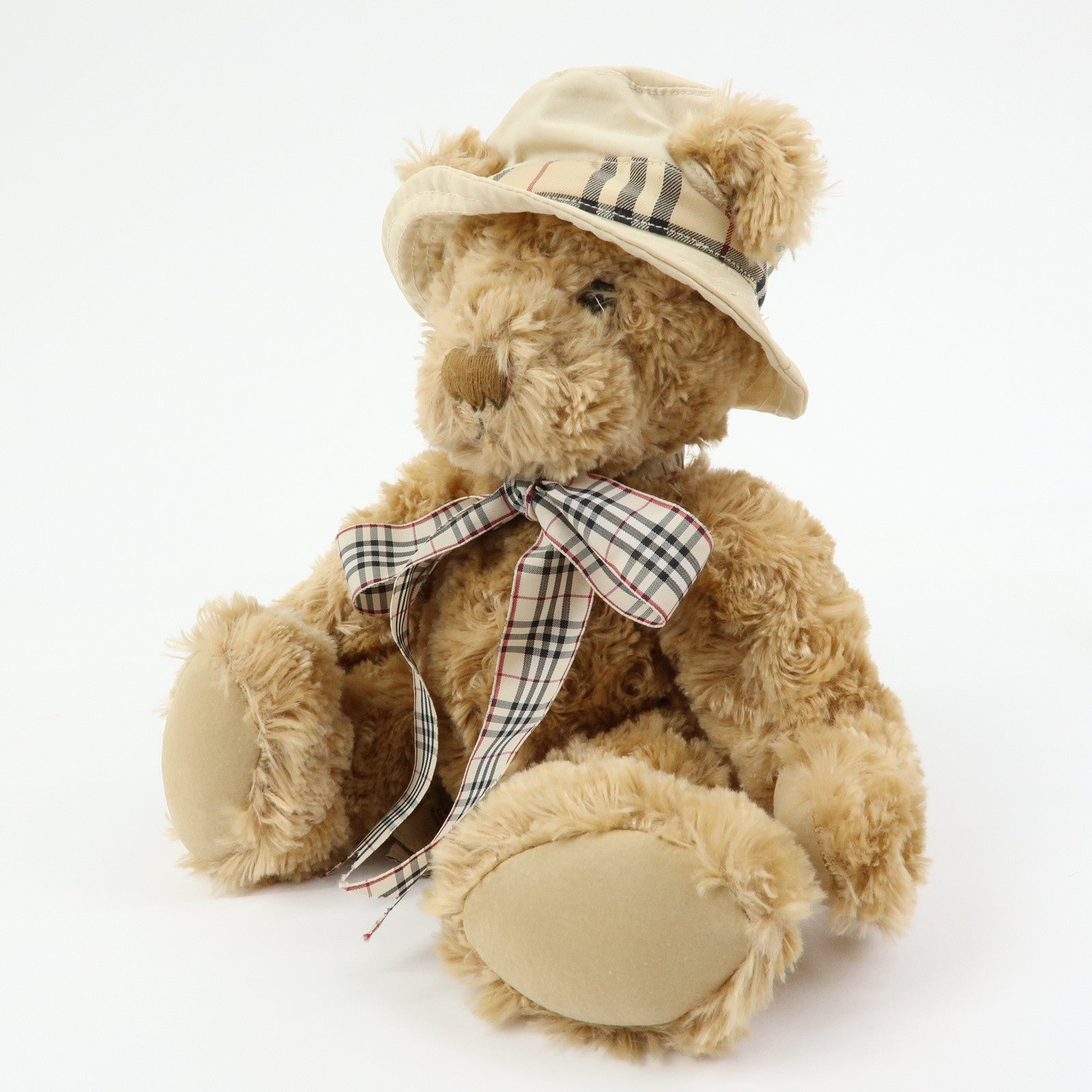 BURBERRY Nova Plaid Polyester Teddy Bear Brown