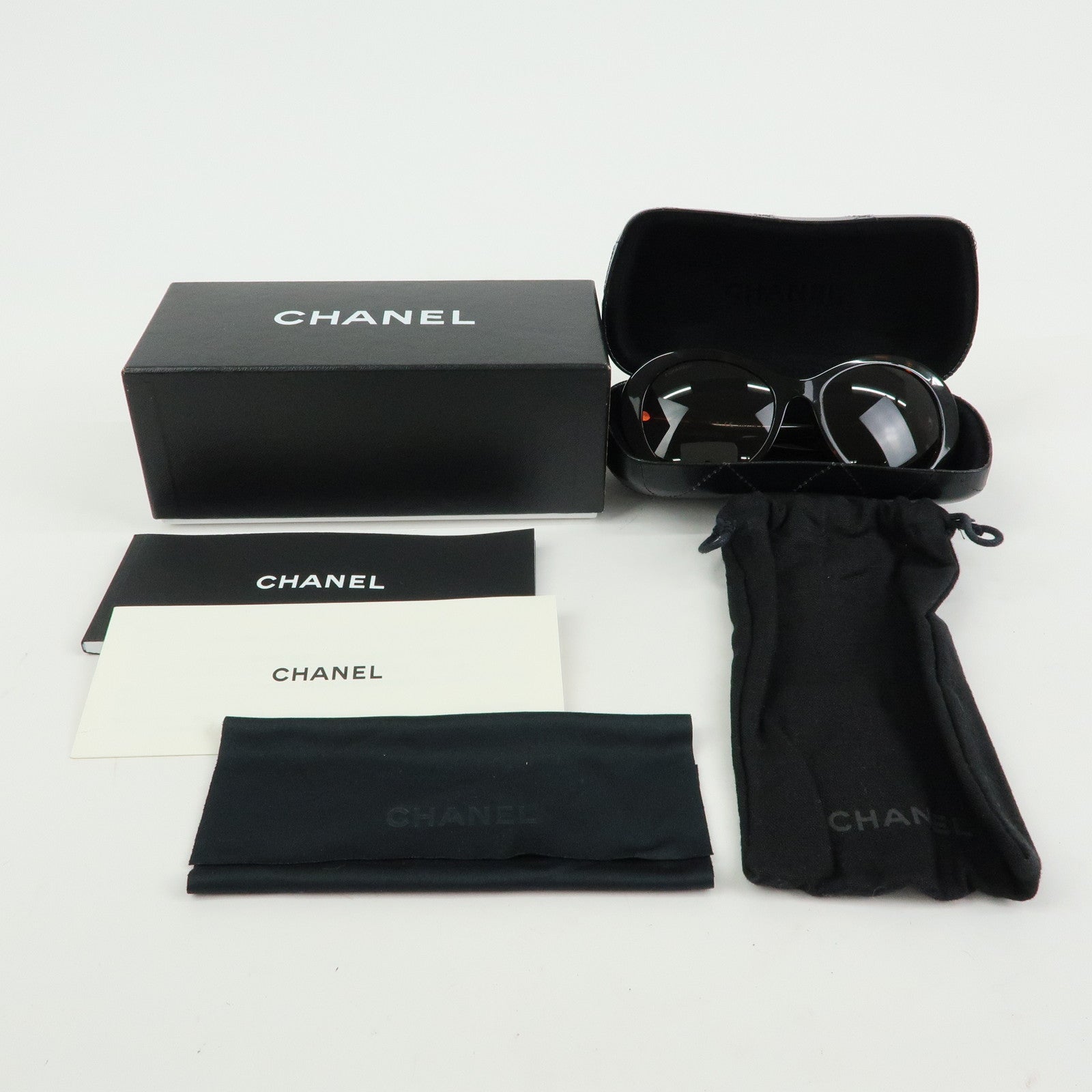 CHANEL COCO Mark Plastic Sunglasses Brown 5372-A 56□19 140