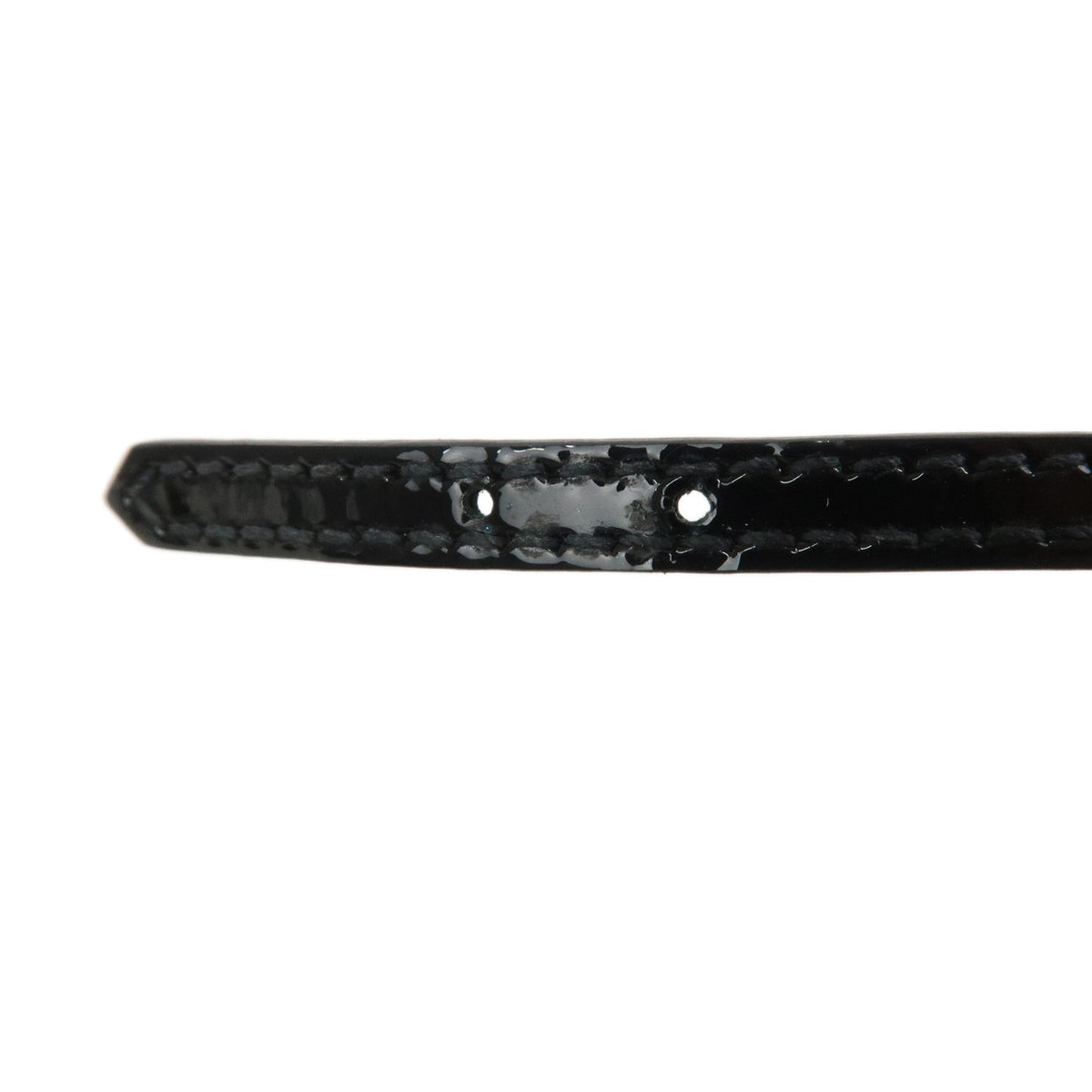 GUCCI Square G Paten Leather Rhinestone Bracelet Black