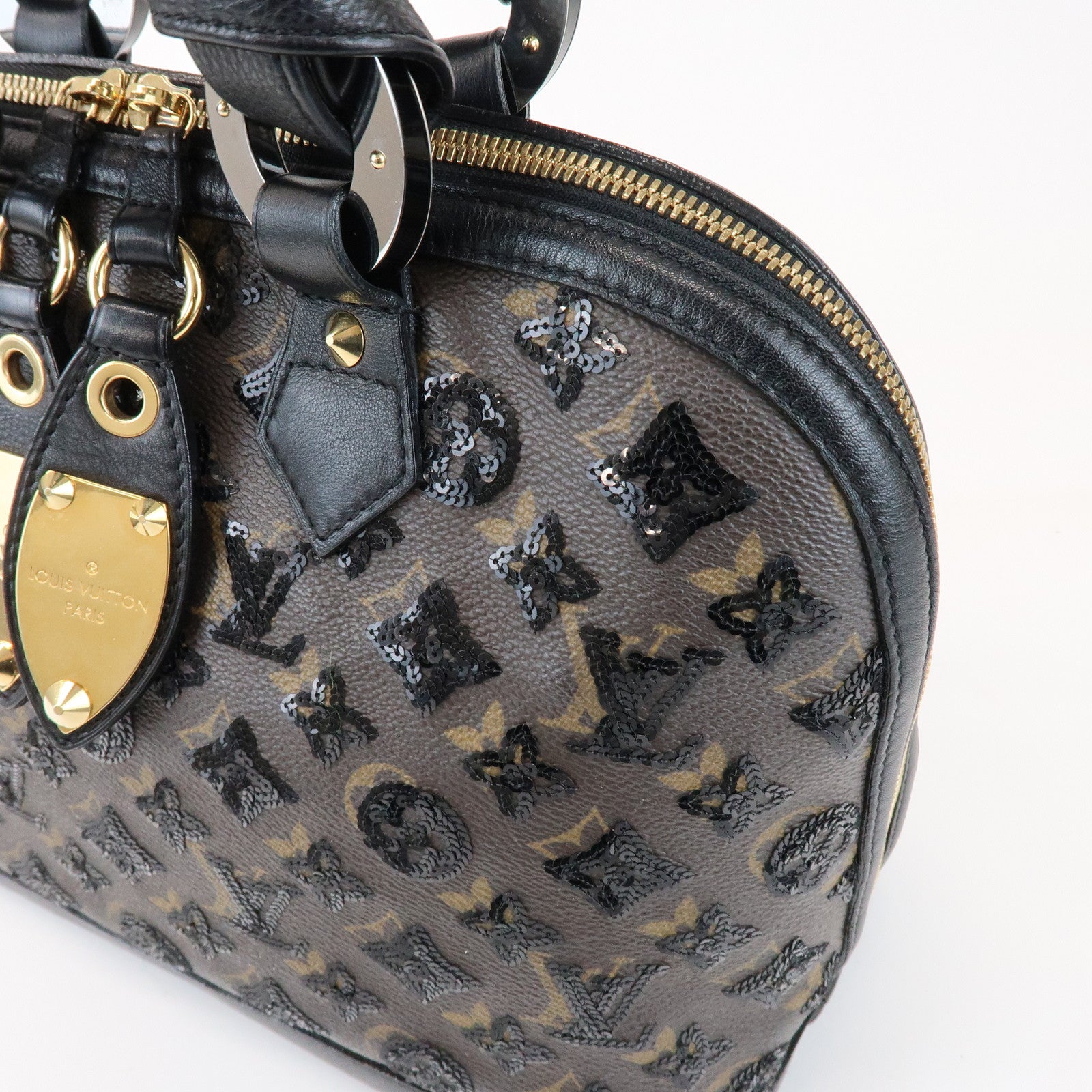 Louis Vuitton Monogram Eclipse Alma Hand Bag Noir M40246