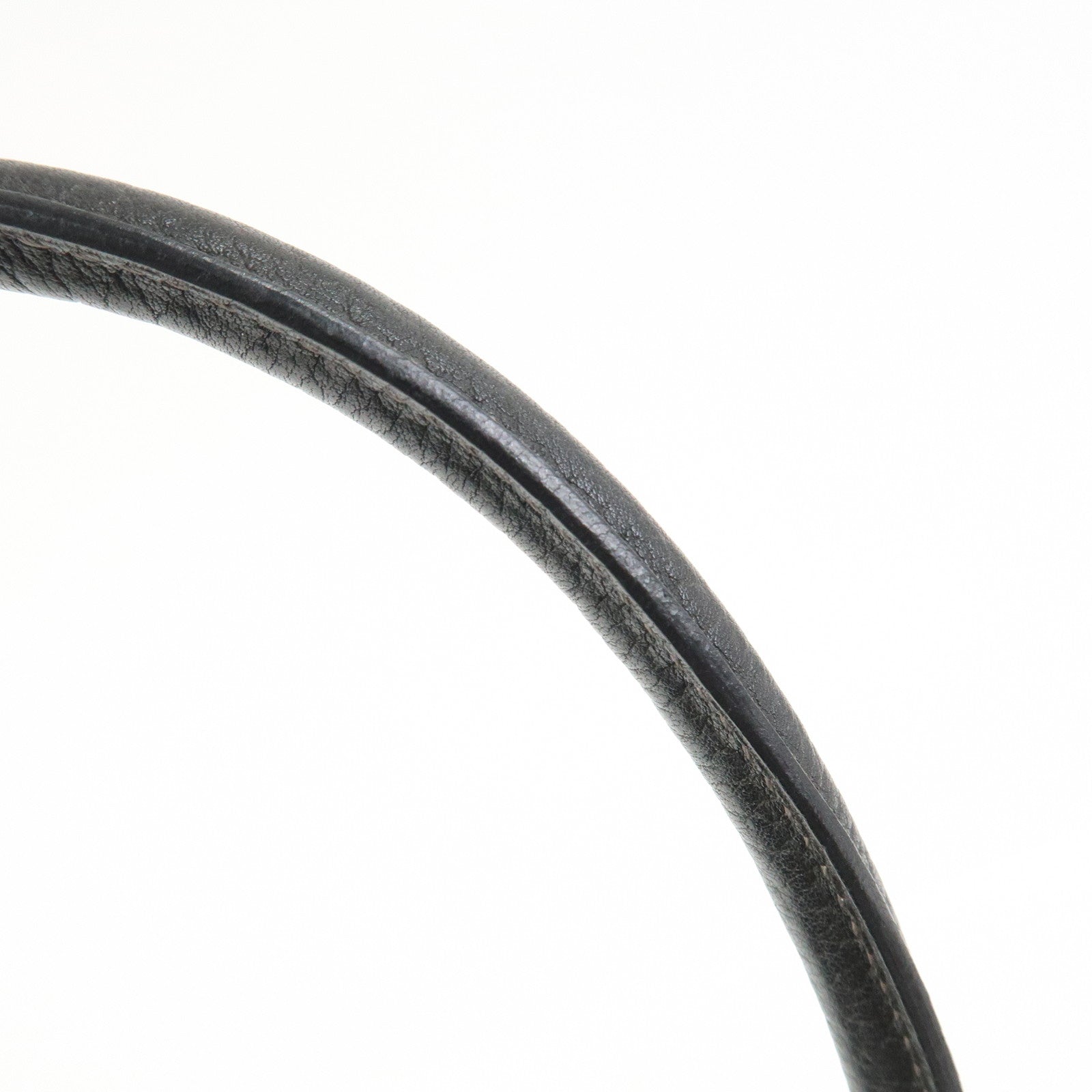 HERMES Garden Party PM Canvas Leather □K Stamped Tote Bag Black