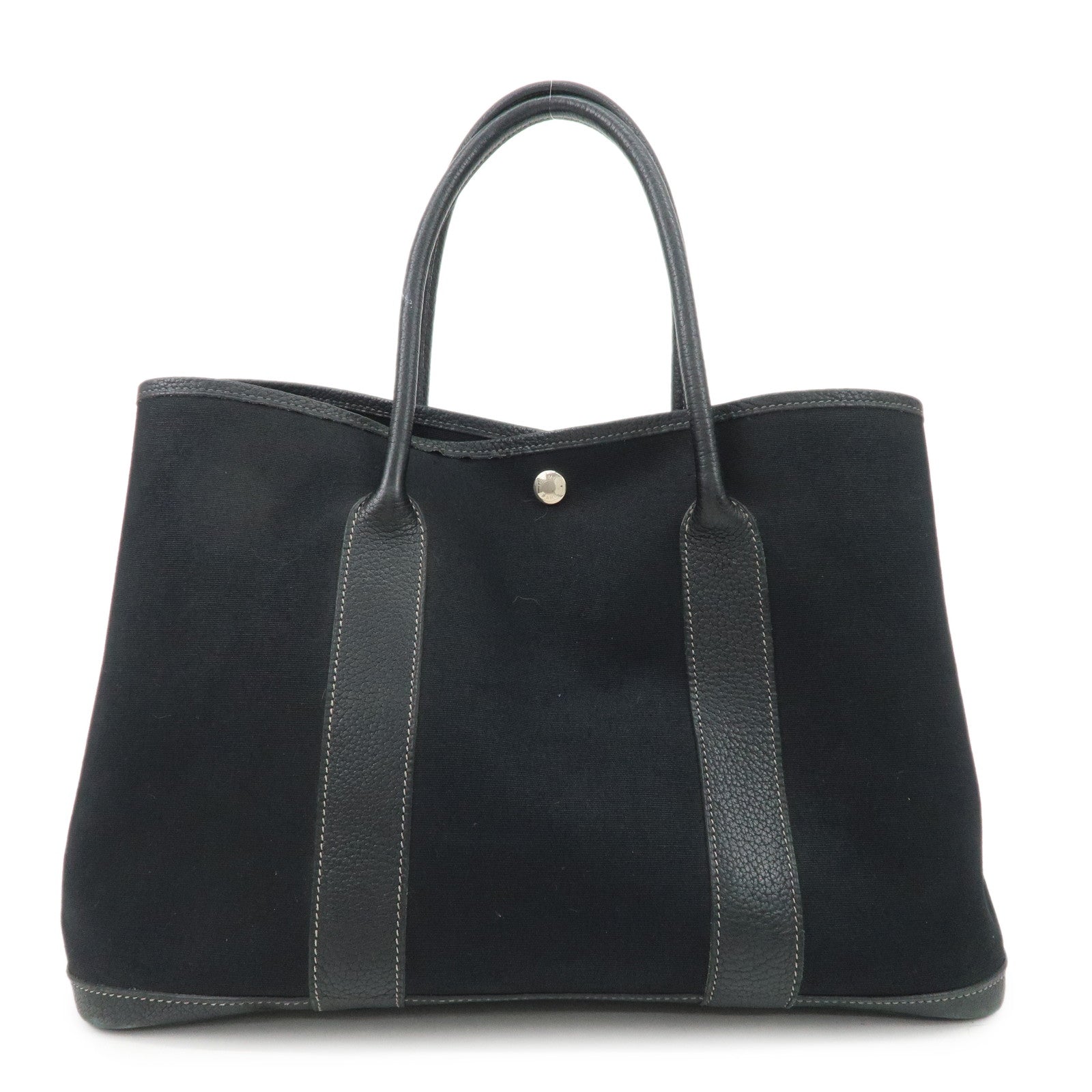 HERMES Toile Officier Negonda Garden Party PM G Stamped Tote Bag