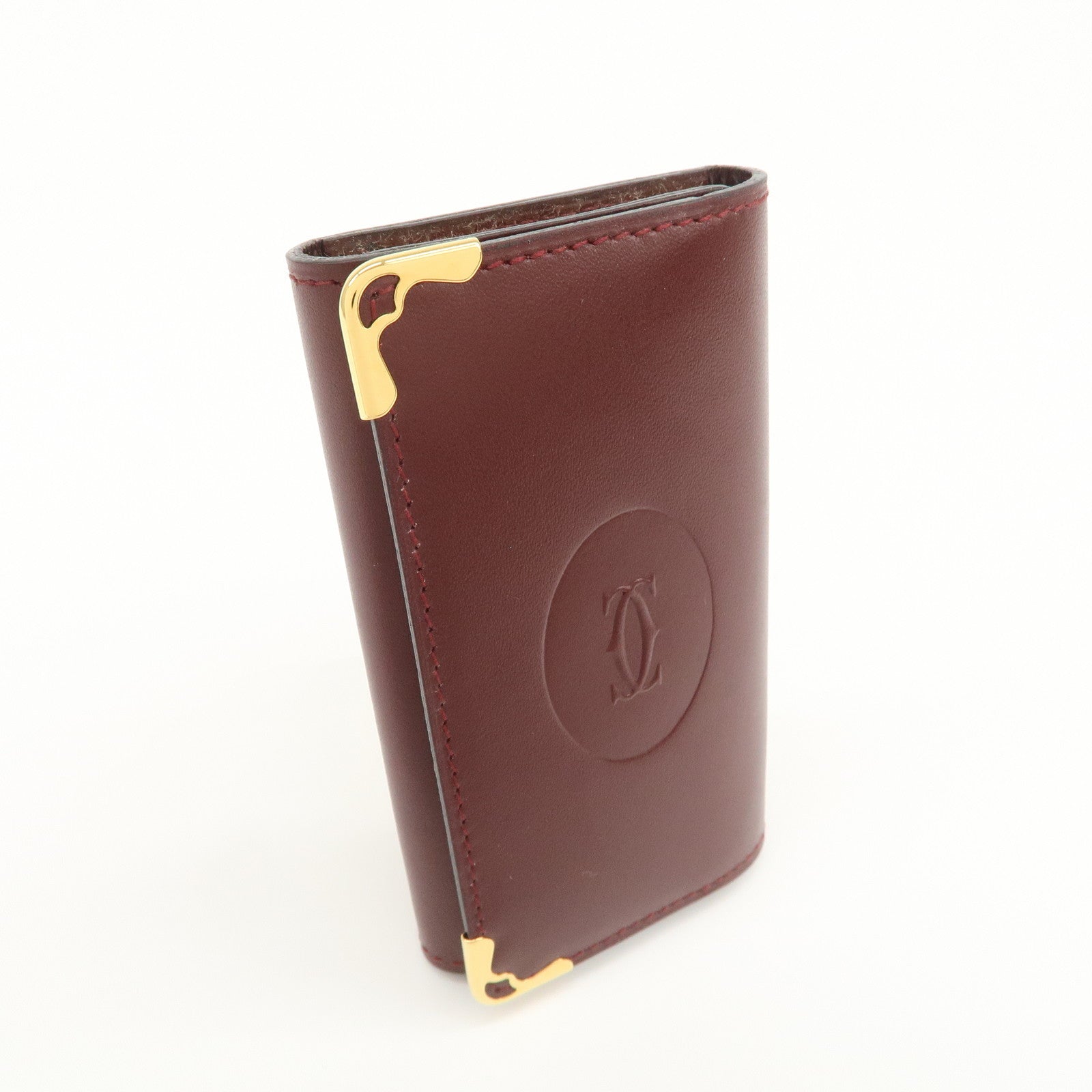 Cartier Must Line Calf Leather 6 Key Case Bordeaux