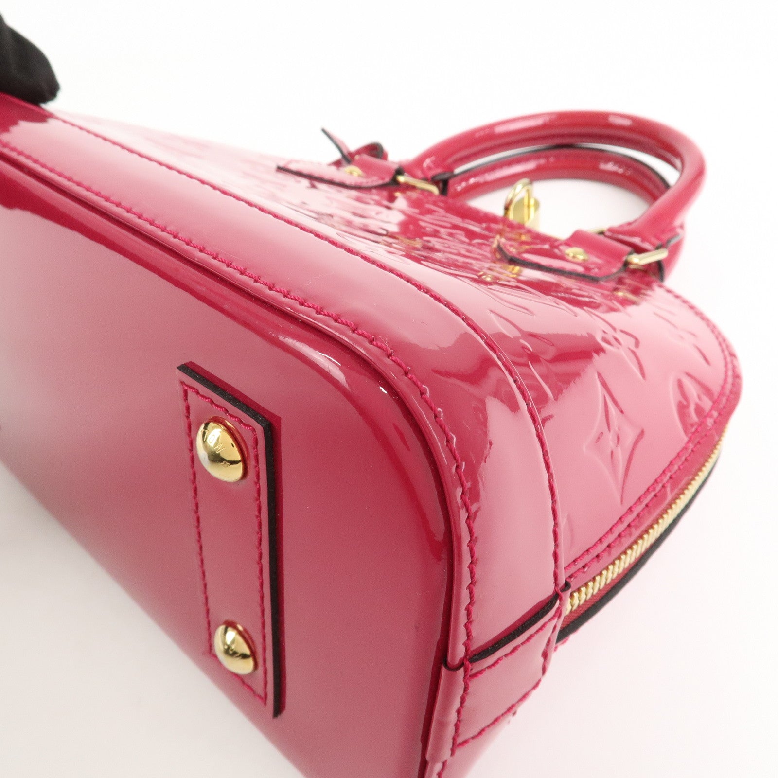 Louis Vuitton Monogram Vernis Alma BB 2Way Bag Rose Indien M91771